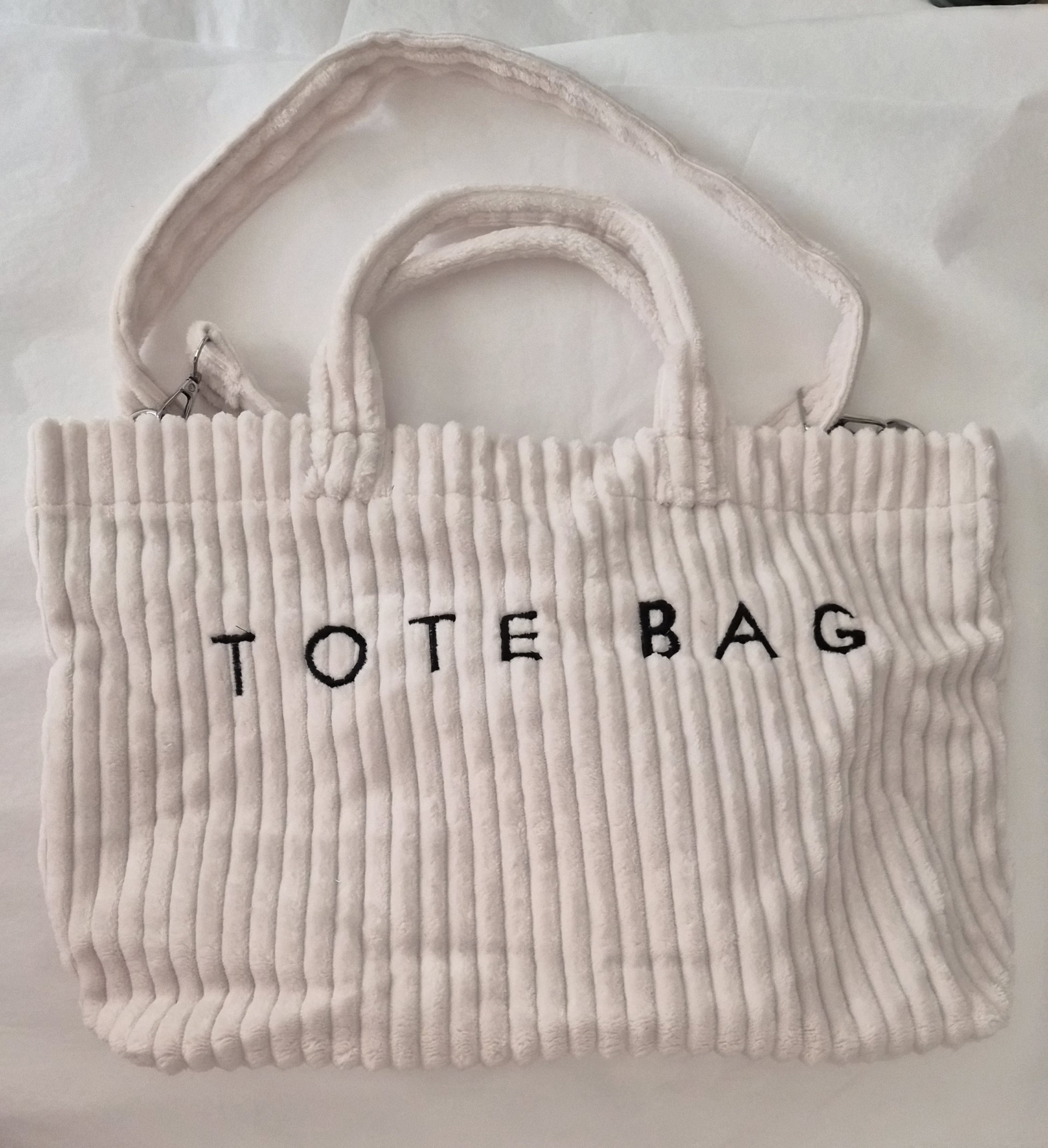 Sac Tote Bag  velours TOAST