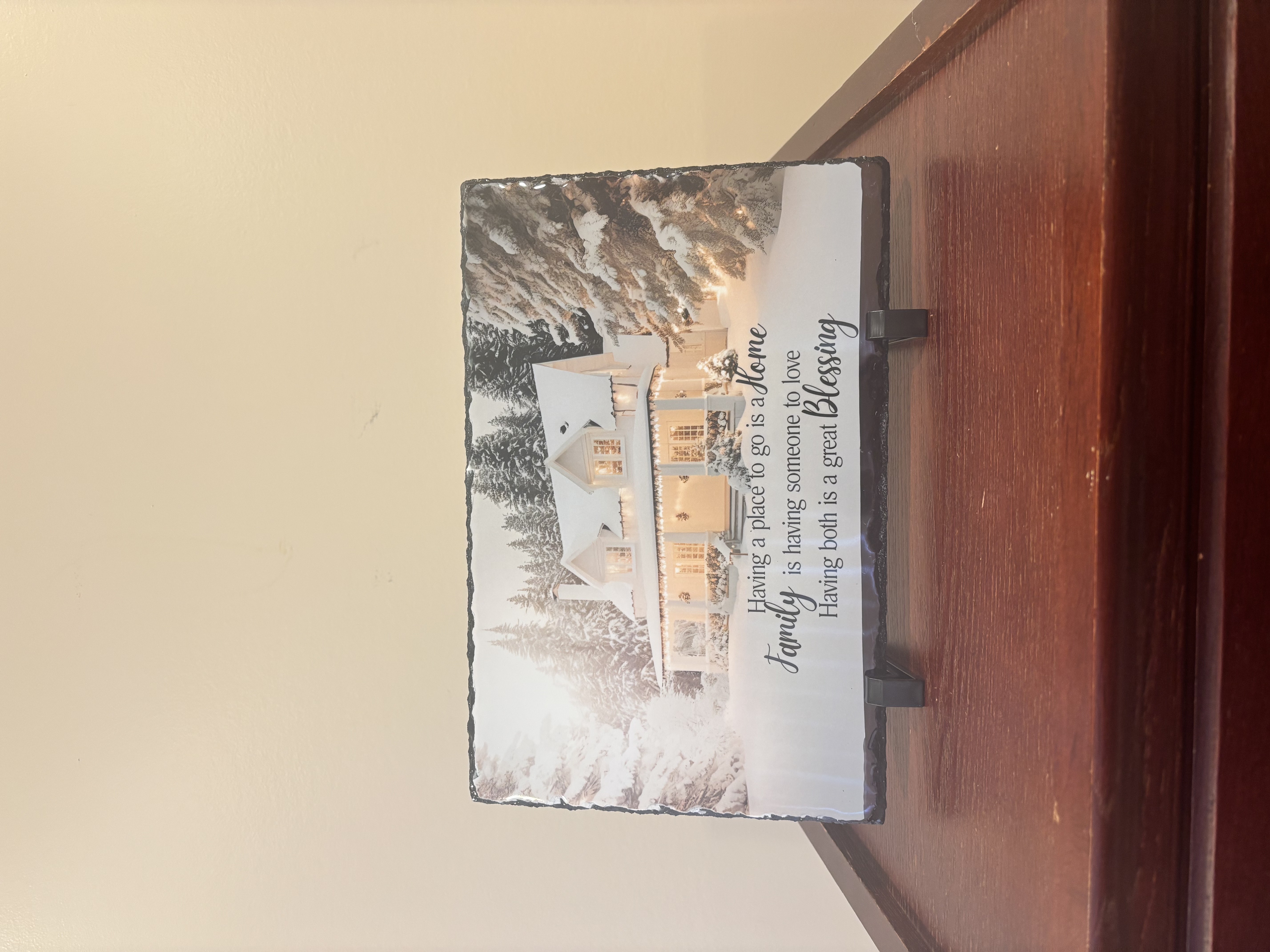 Decorative Winter Home Slate