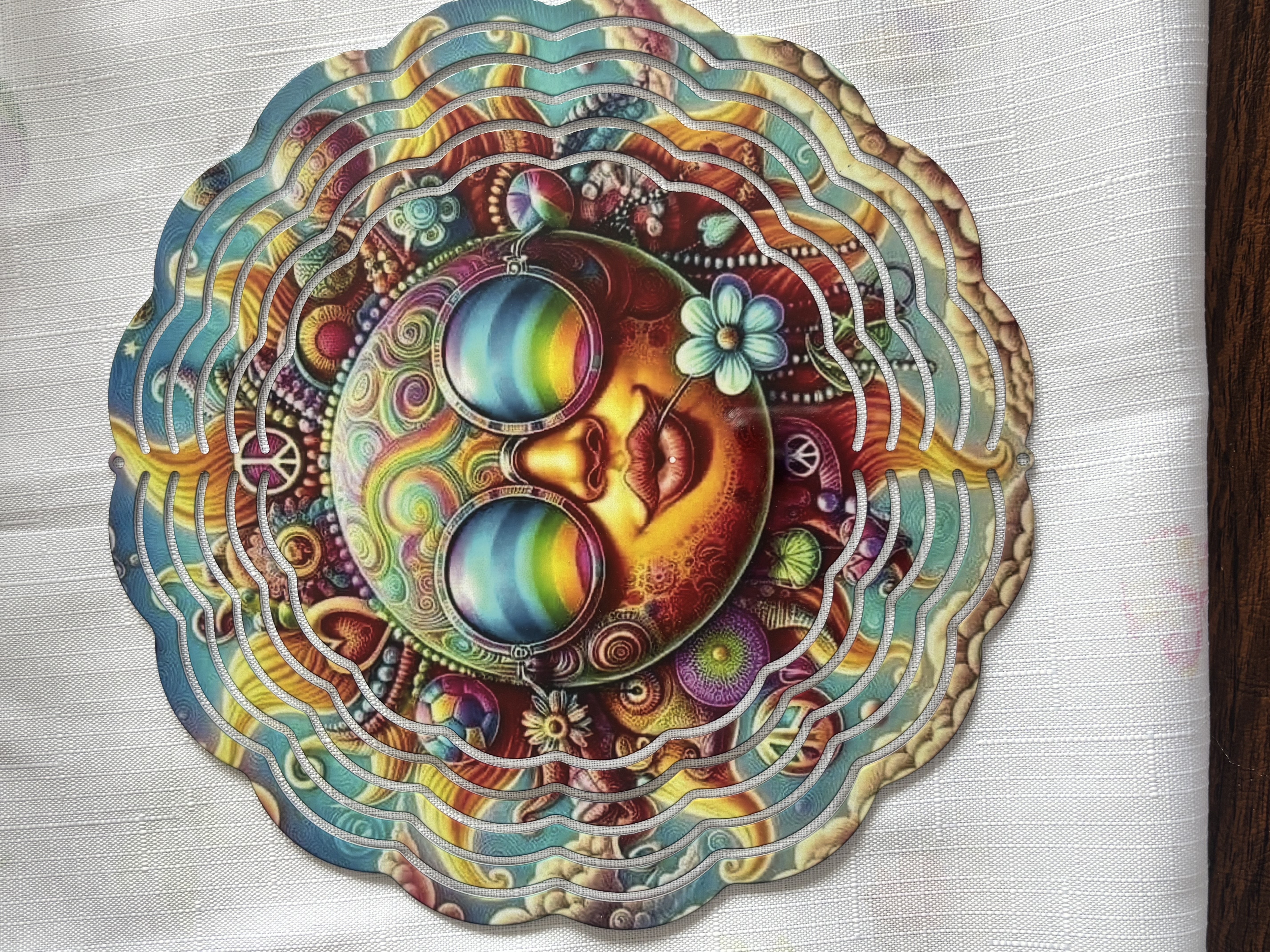 Psychedelic Sun Face Spinner