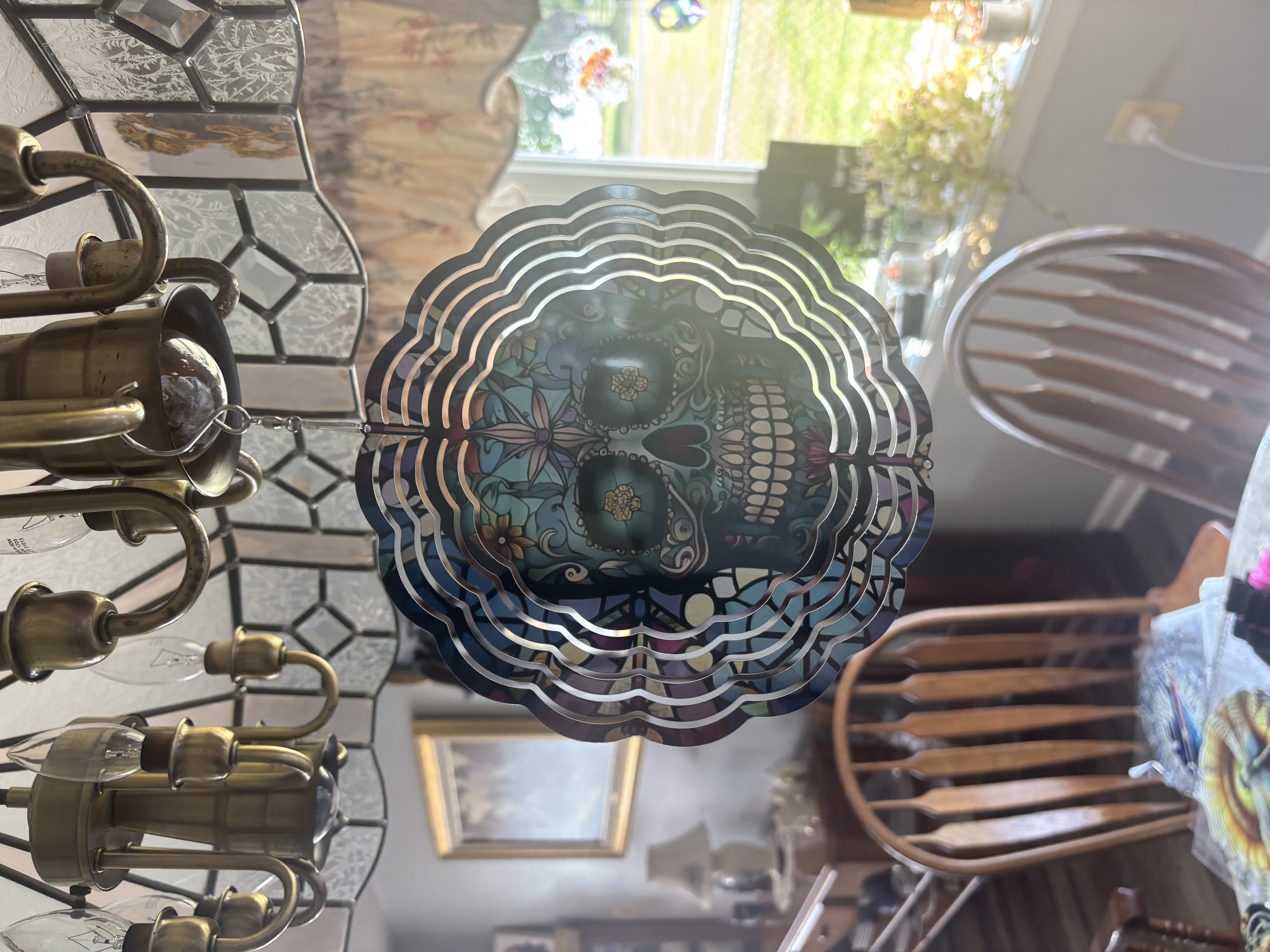 Decorative Sugar Skull Spinner