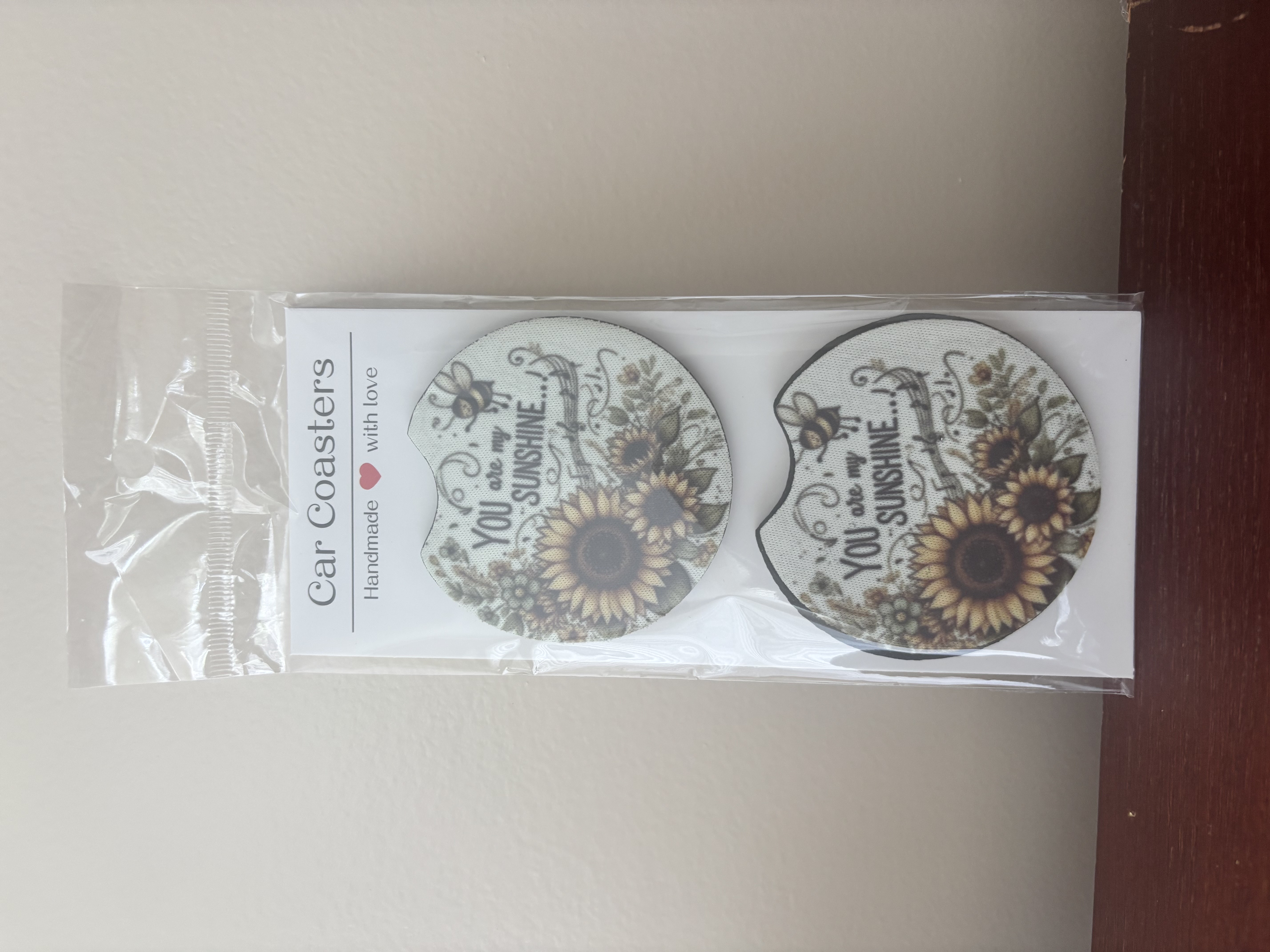 Sunflower Car Coasters