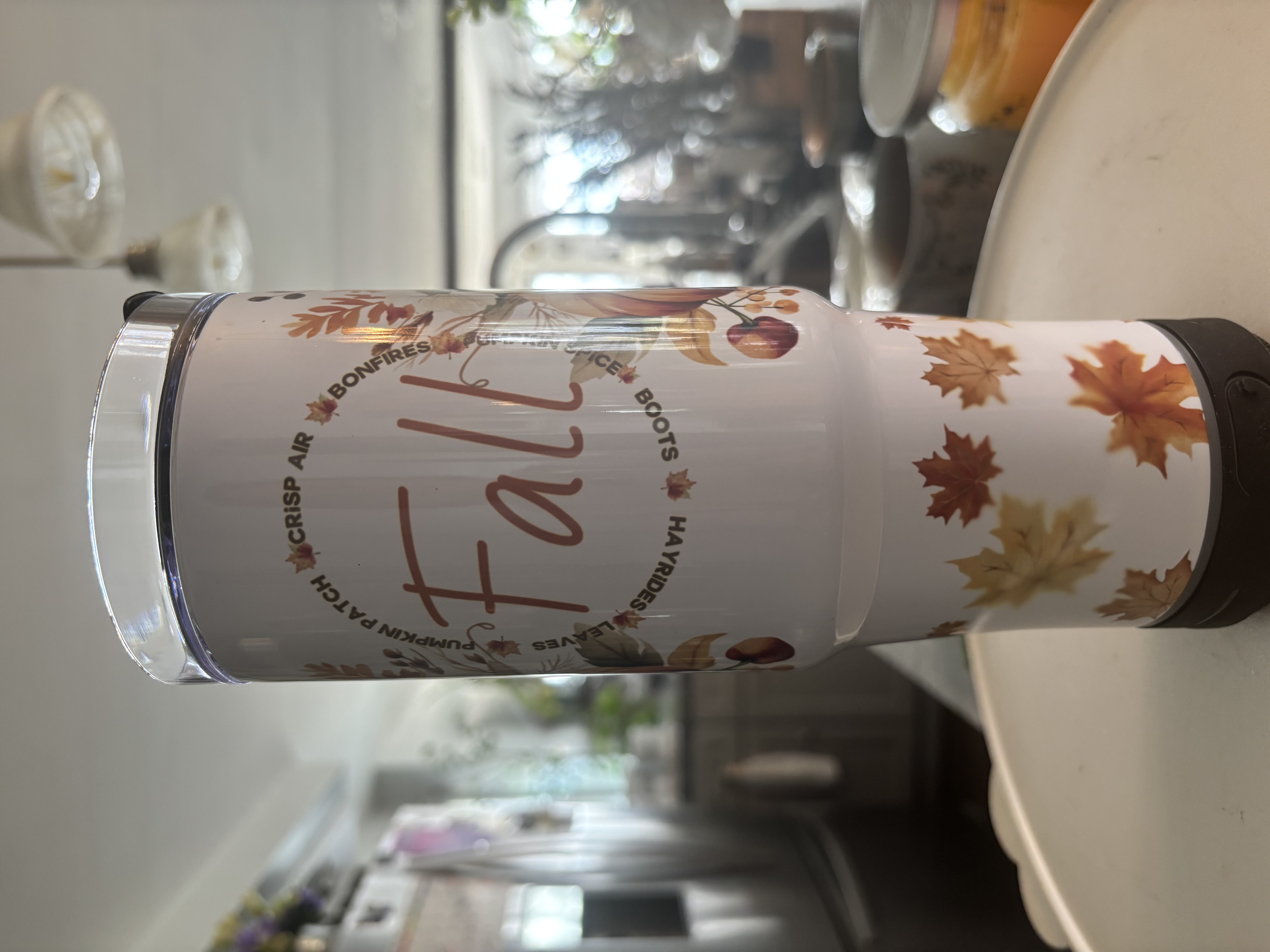 Fall design insulated Travel Tumbler 