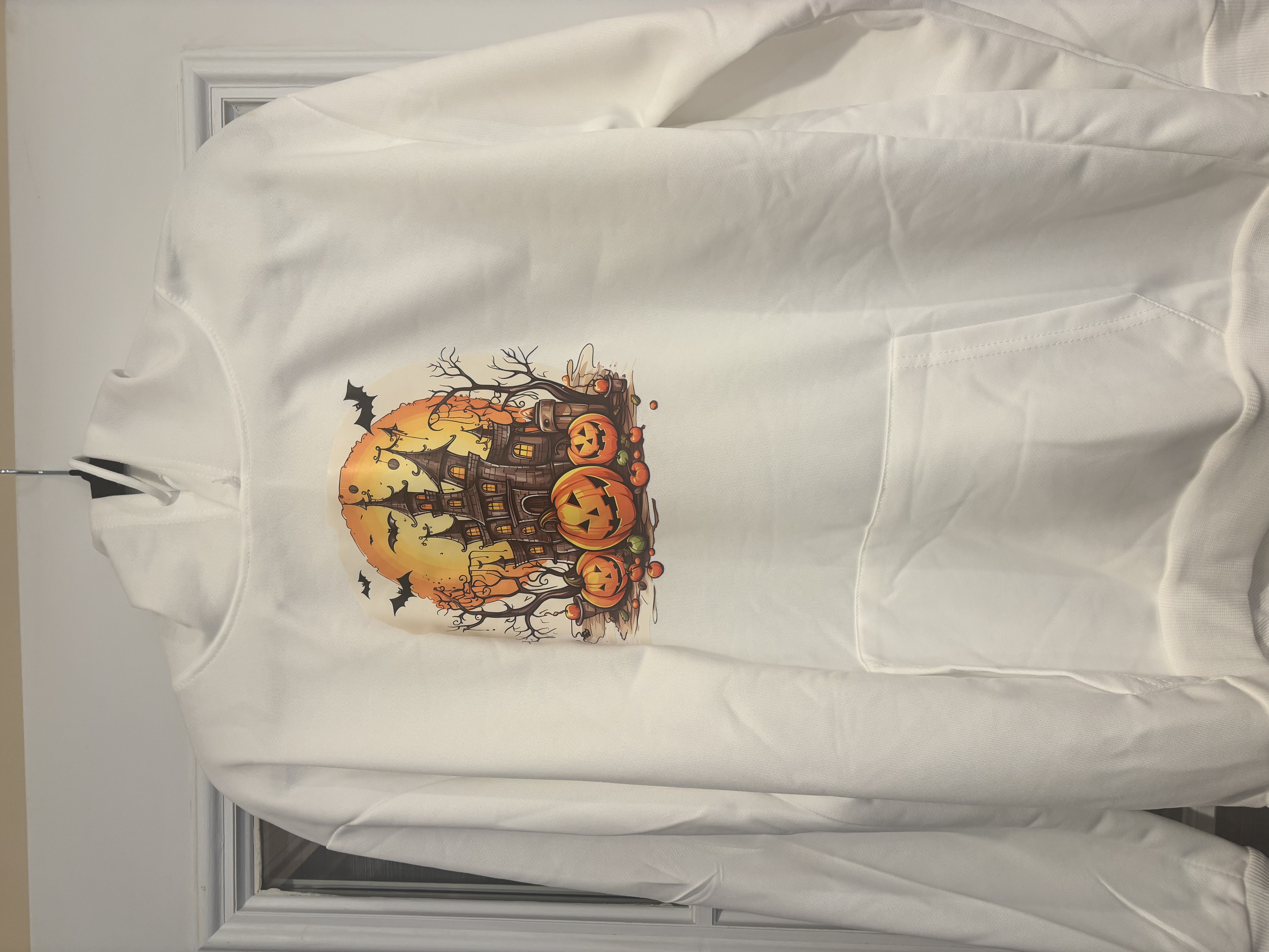 Halloween Printed White Shirt