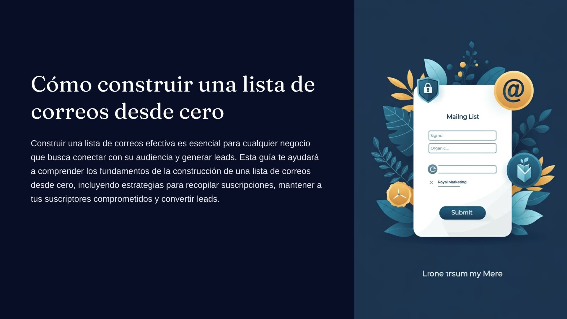 Guía para construir una lista de correos