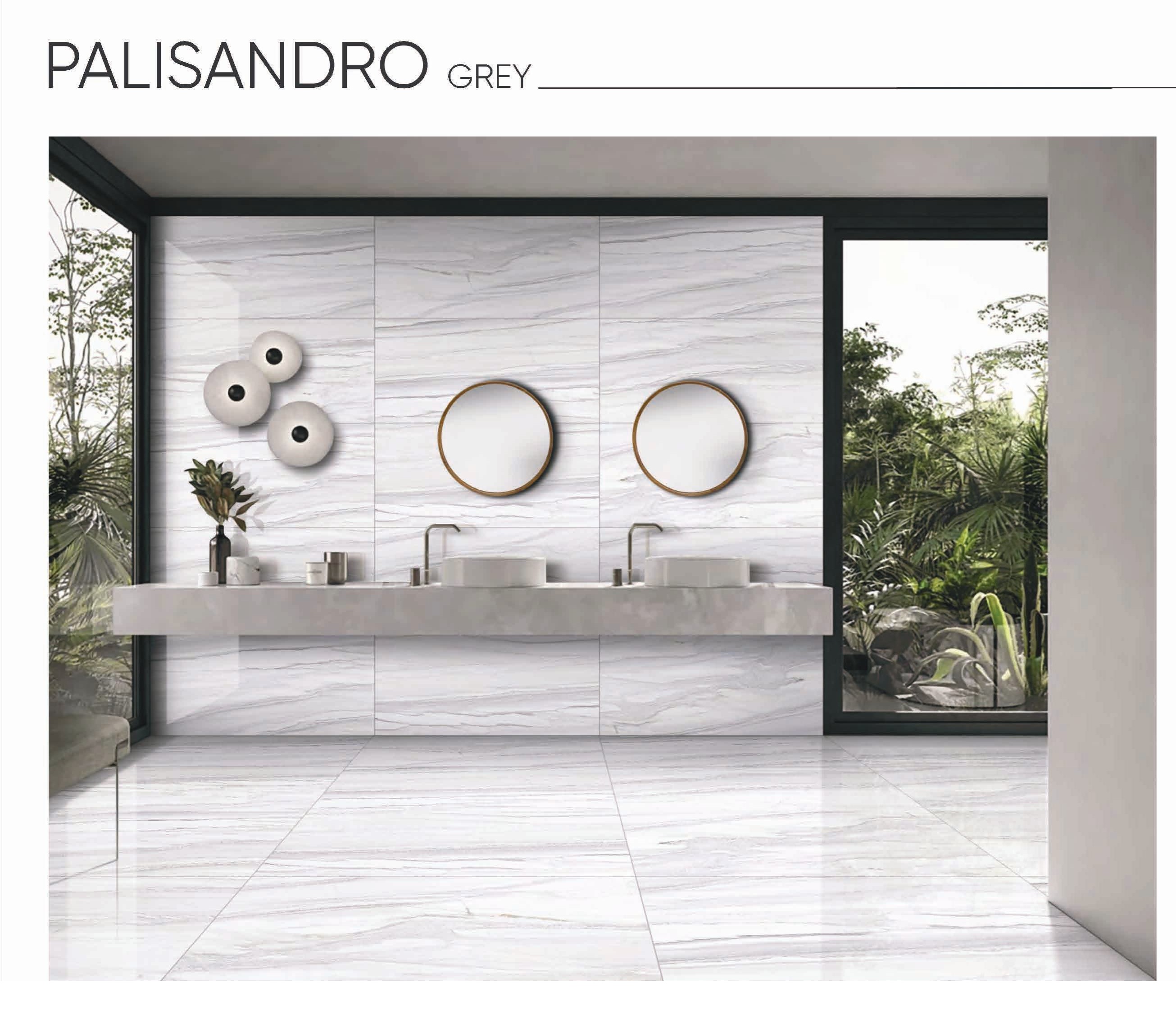 Palisandro Grey 24x48 Porcelain Tile – Luxurious Grey Marble Look with Flowing Veins