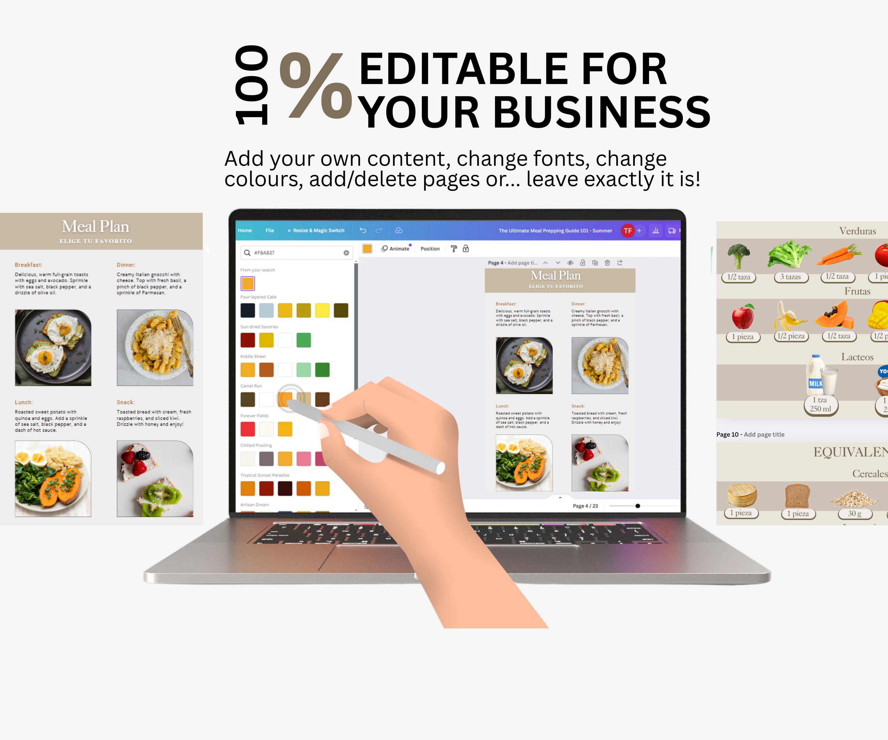 Menu Template for Busy Nutritionists