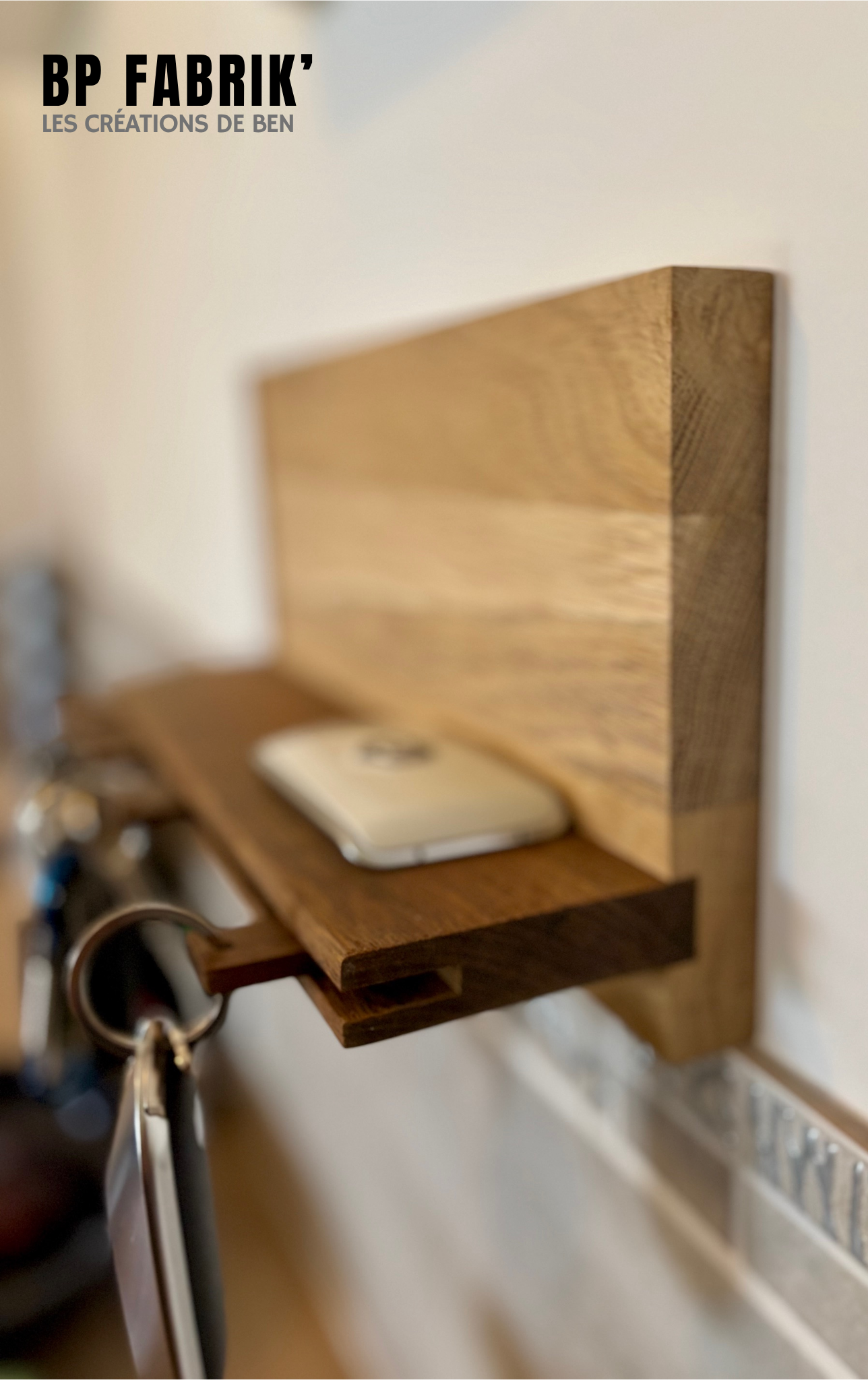 Support mural à clés : " L'accessible "