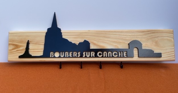 Support mural porte-clés – Motif Boubers-sur-Canche