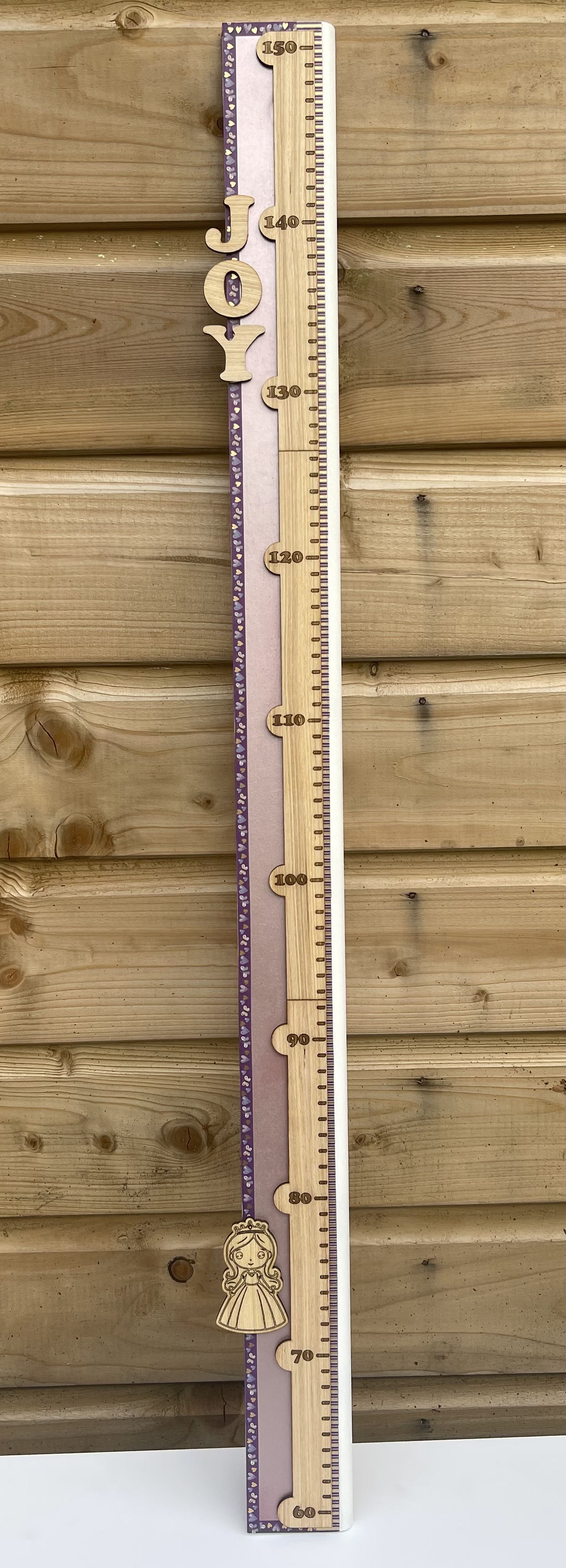 Toise personnalisable garçon ou fille 60-150 cm en bois