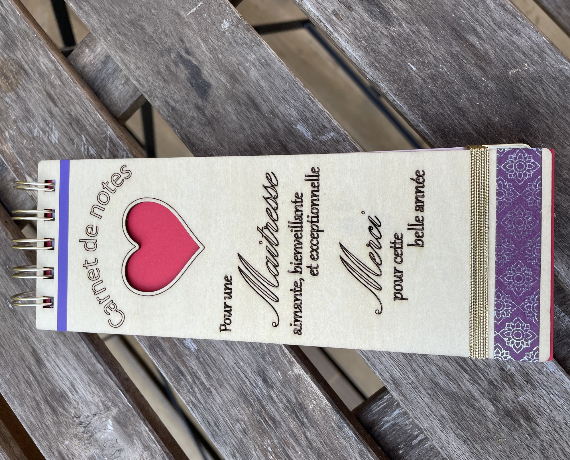 carnet pour l'école (cadeau de fin d'année personnalisable)