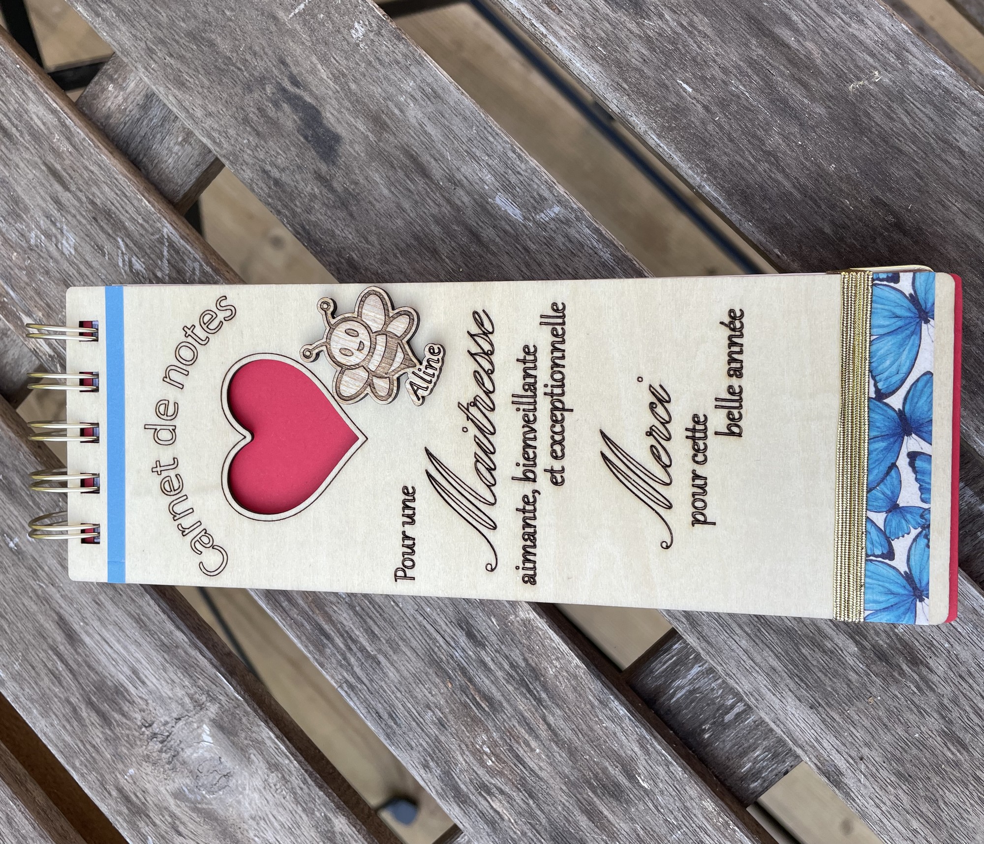 carnet pour l'école (cadeau de fin d'année personnalisable)