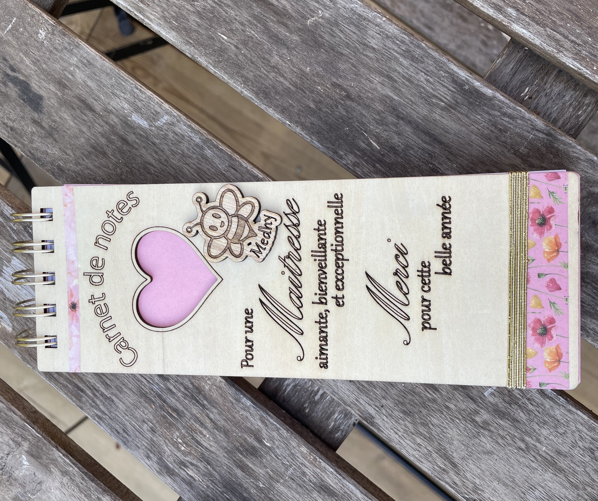 carnet pour l'école (cadeau de fin d'année personnalisable)