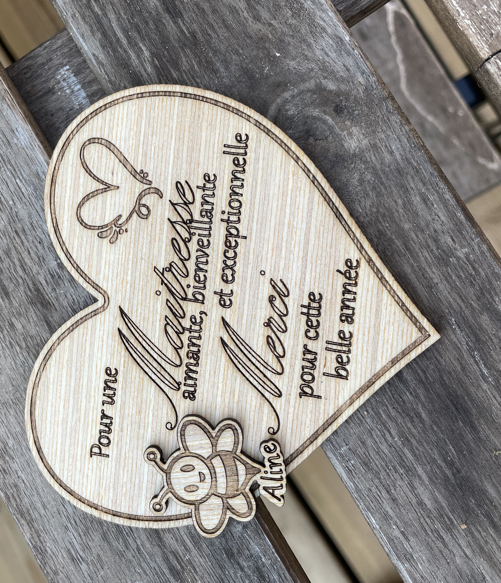 Fleur pour l'école (cadeau de fin d'année personnalisable)