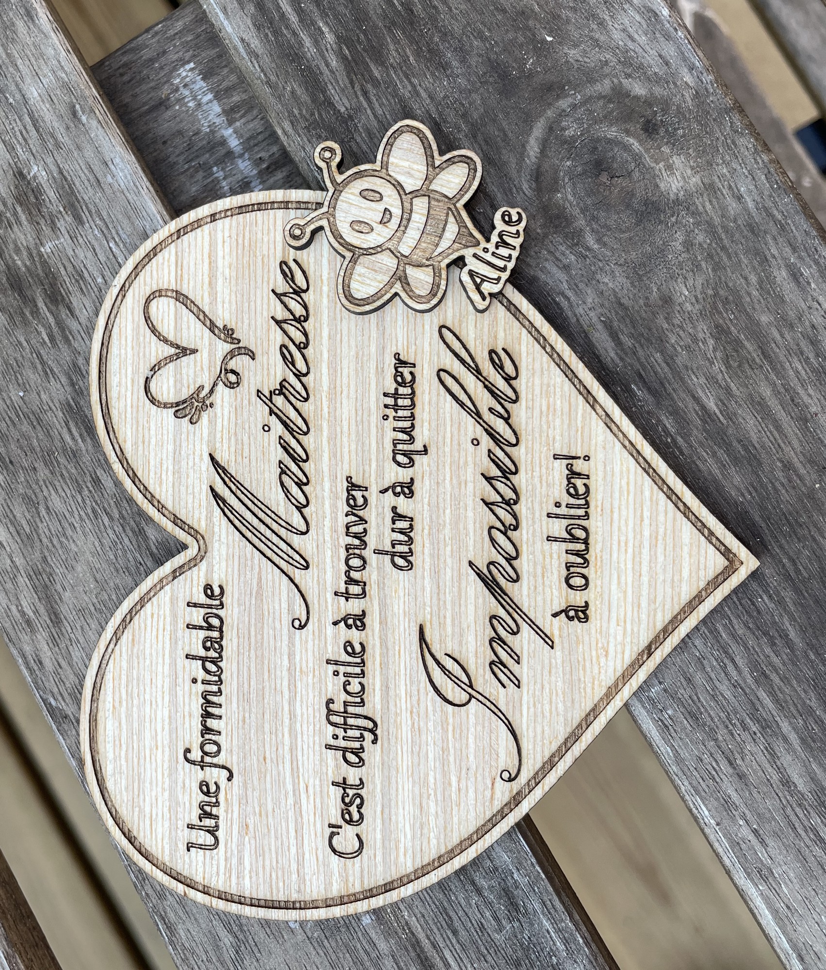 Fleur pour l'école (cadeau de fin d'année personnalisable)