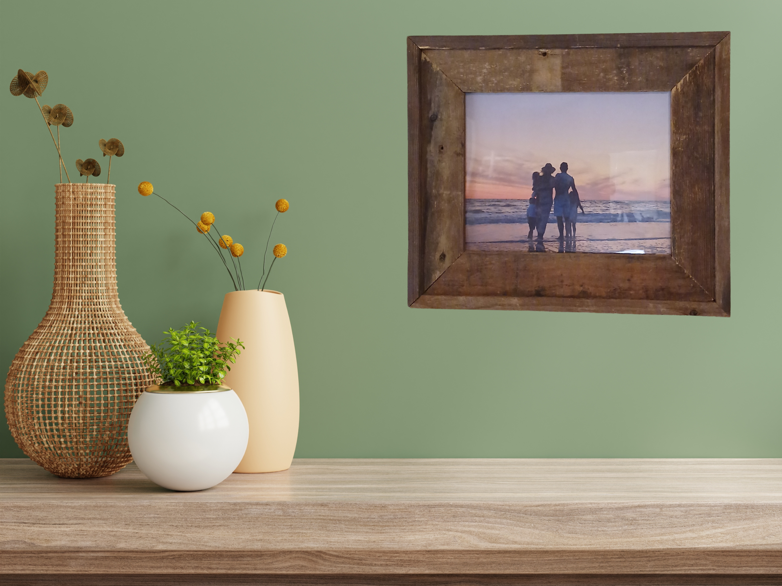 Double Wrapped Reclaimed Pallet Wood Picture Frame