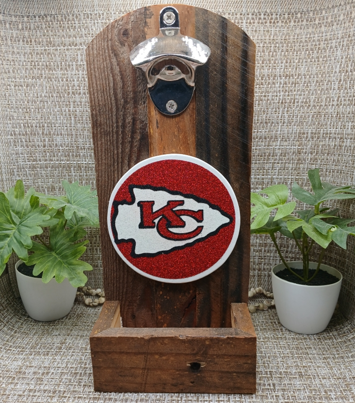 Kansas City Chiefs Wall-Mounted Bottle Opener