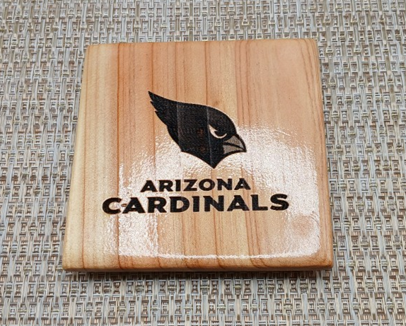 Arizona Cardinals Wooden Coaster Set