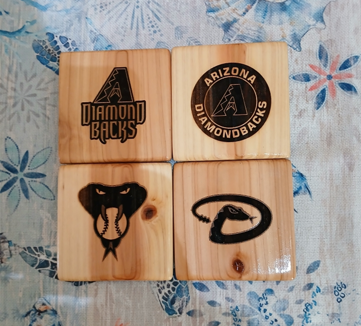Arizona Diamondbacks Wooden Coaster Set