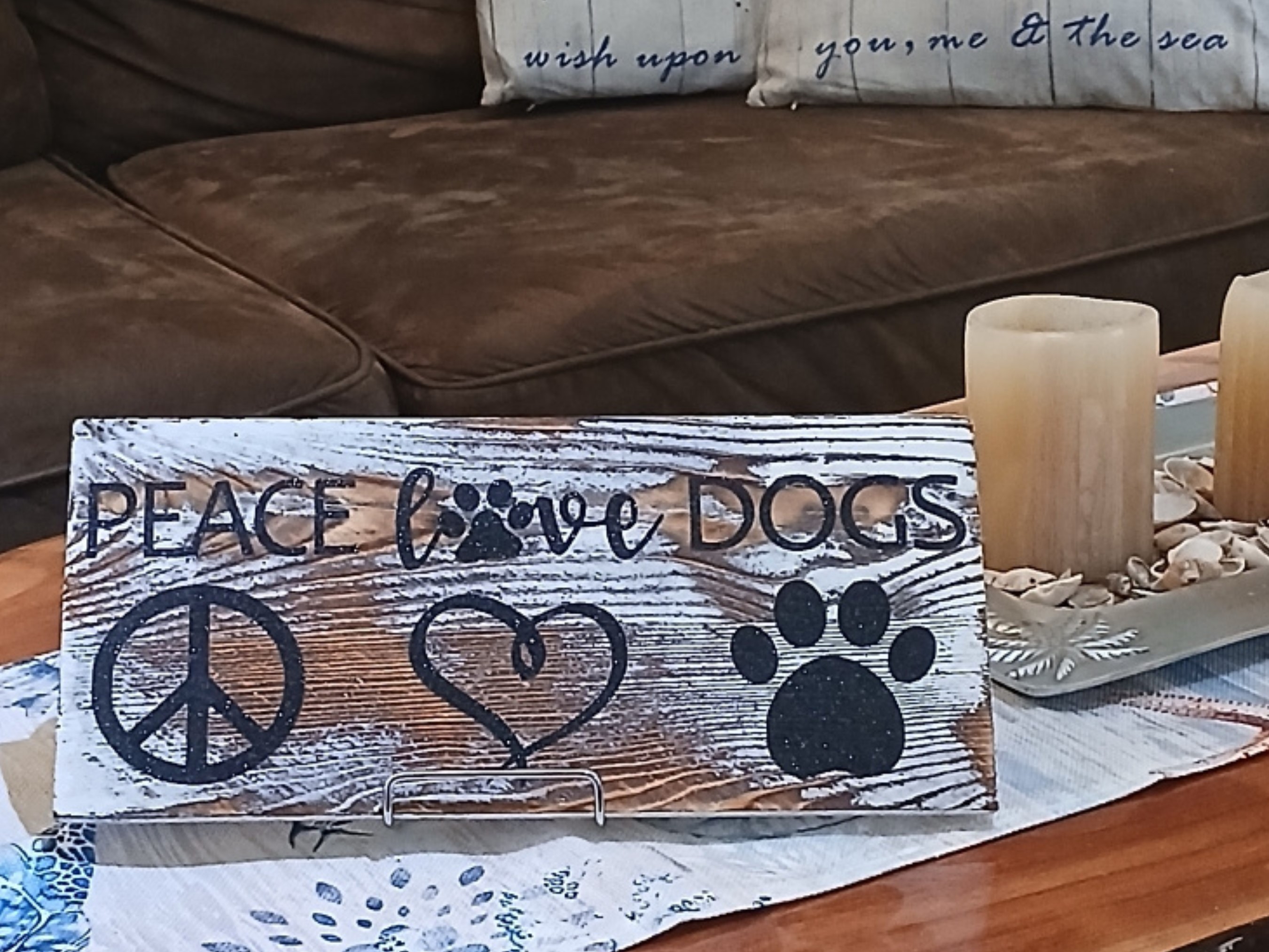 Peace Love Dogs Sign 