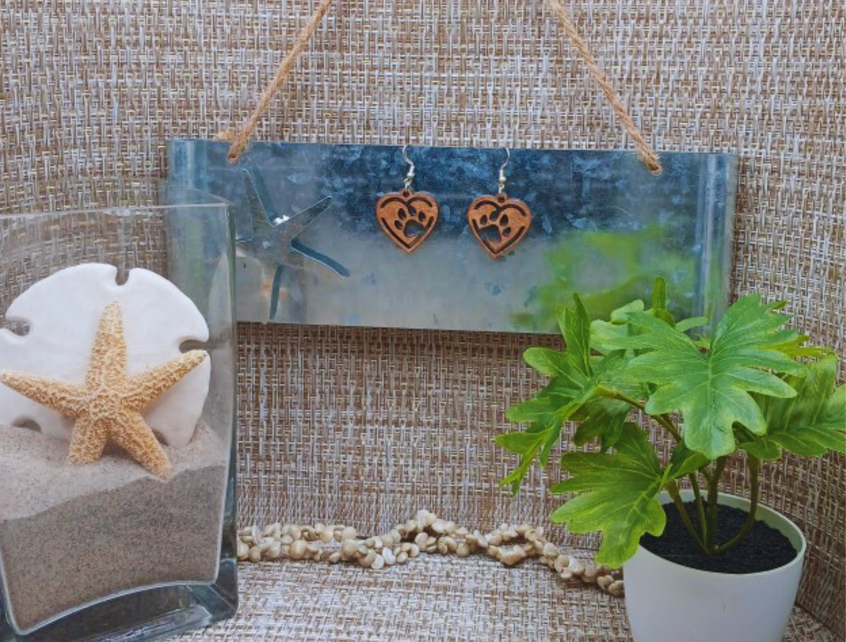  Dog Lover Paw Print Earrings