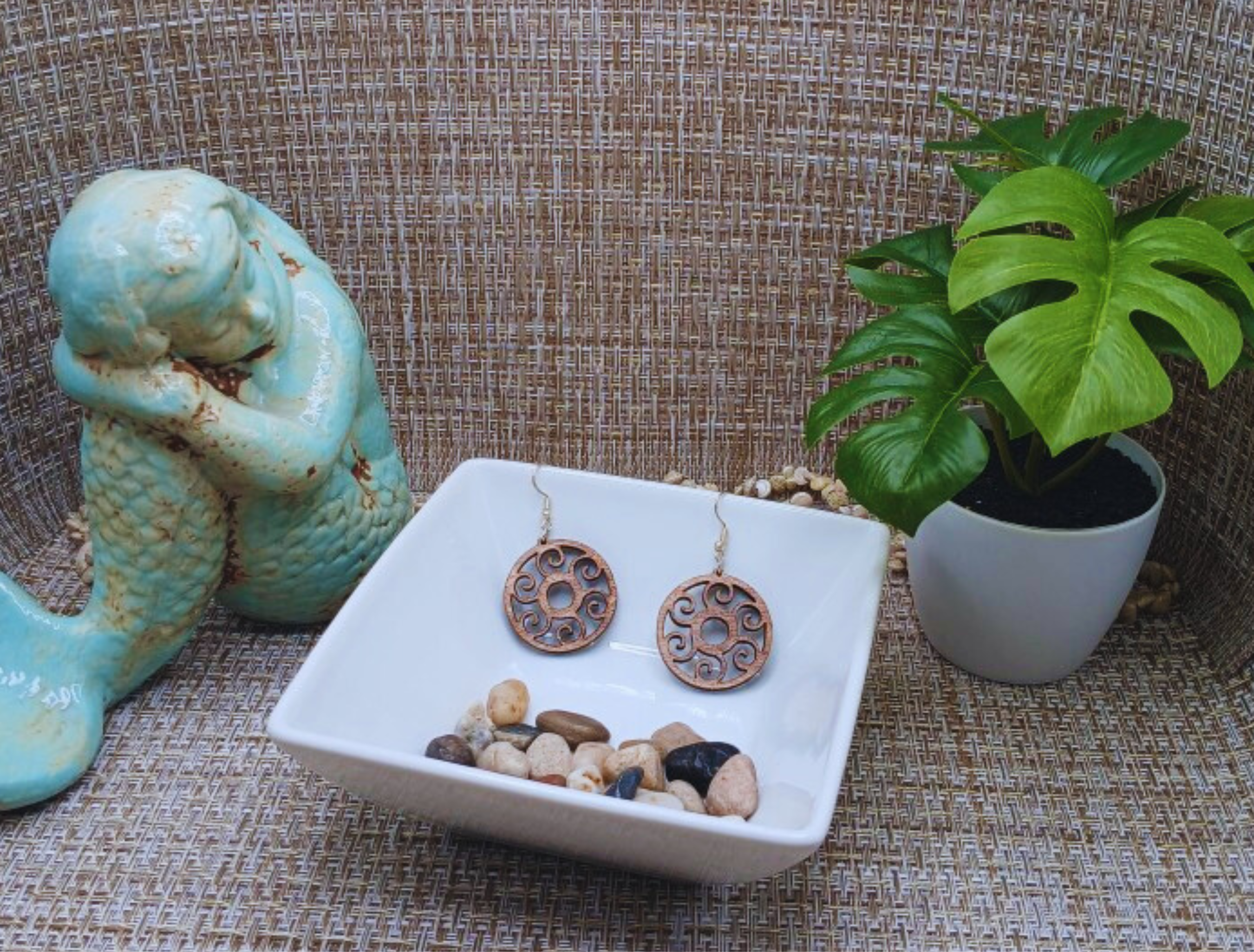 Boho Wooden Dangle Earrings