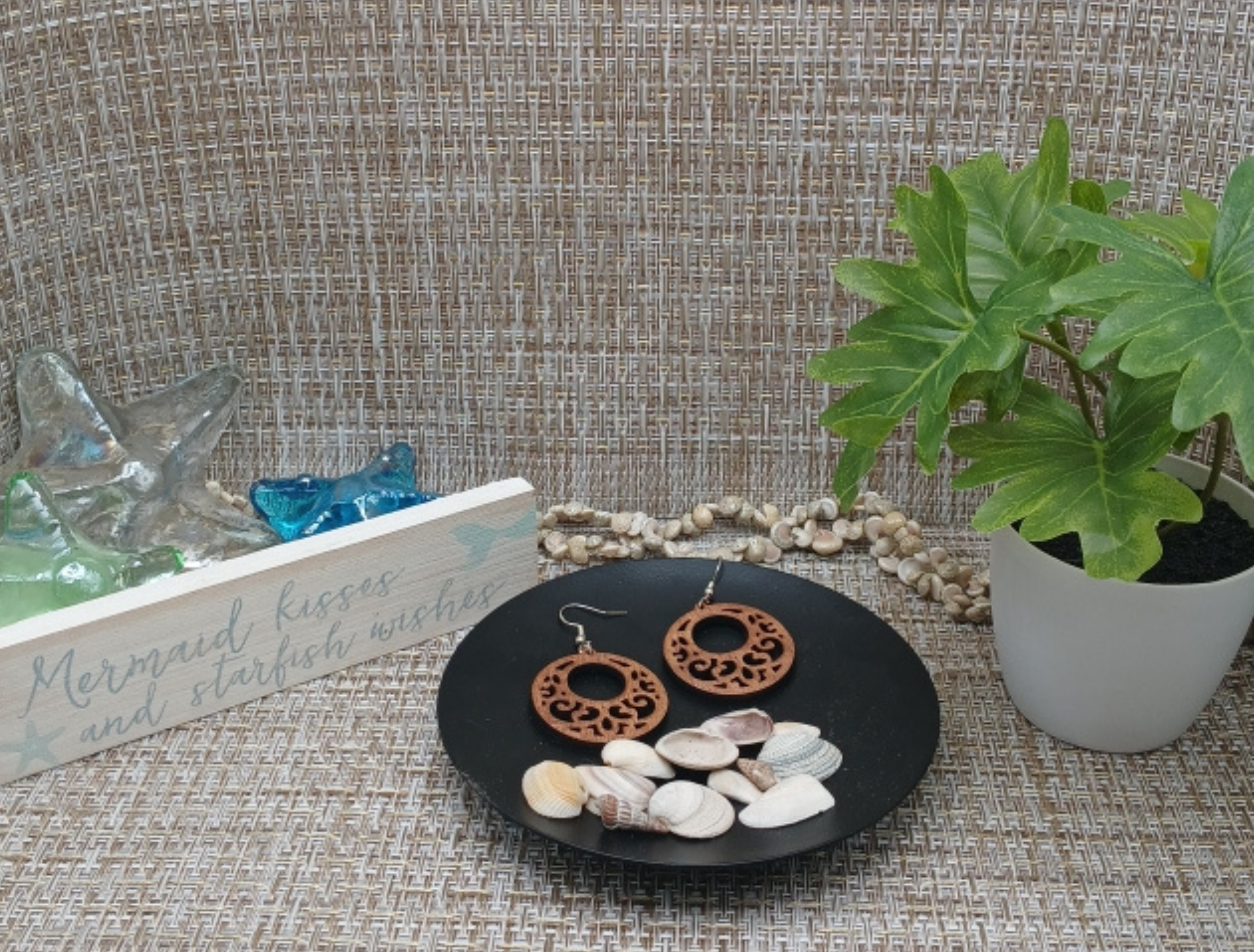 Wooden Dangle Earrings