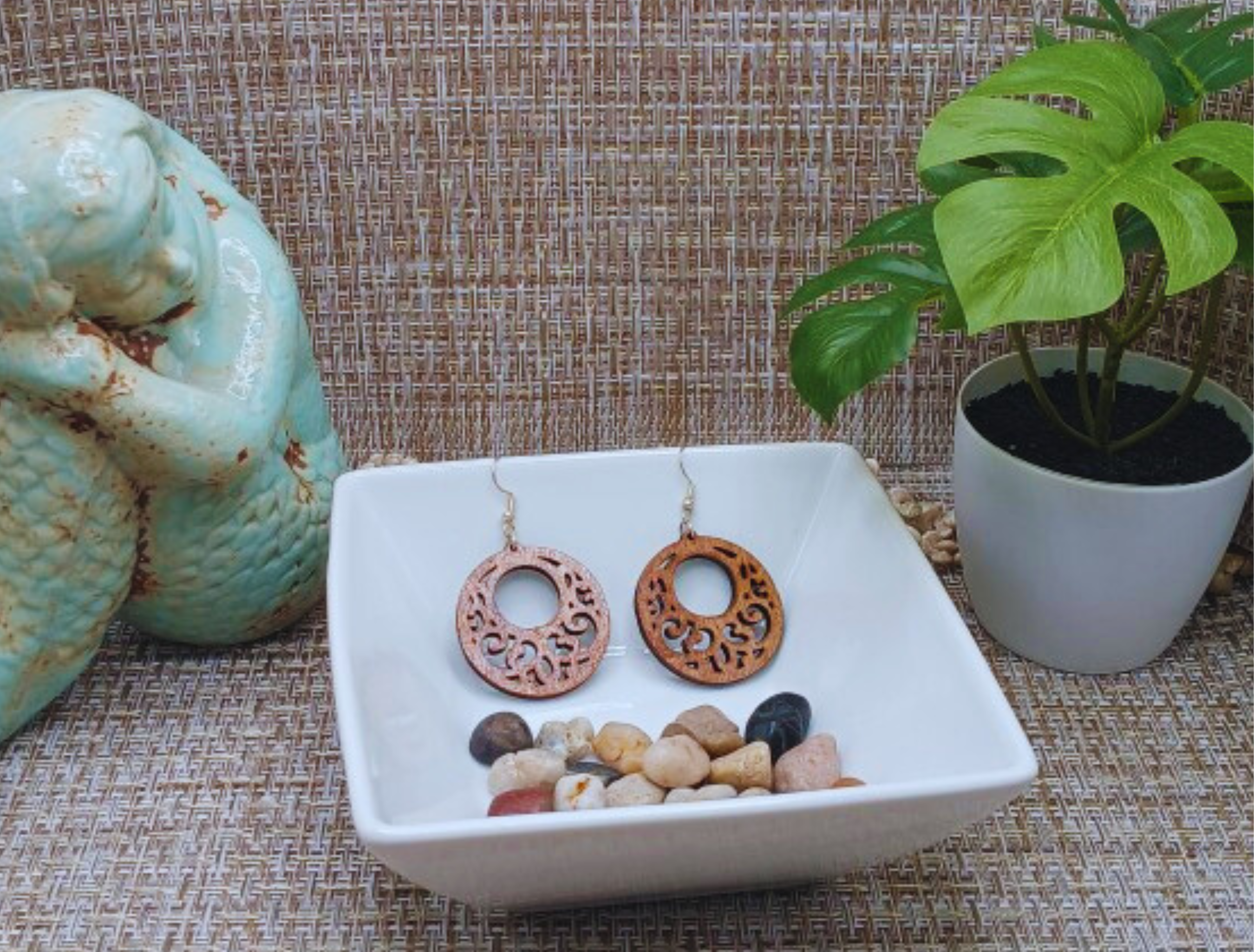 Wooden Dangle Earrings