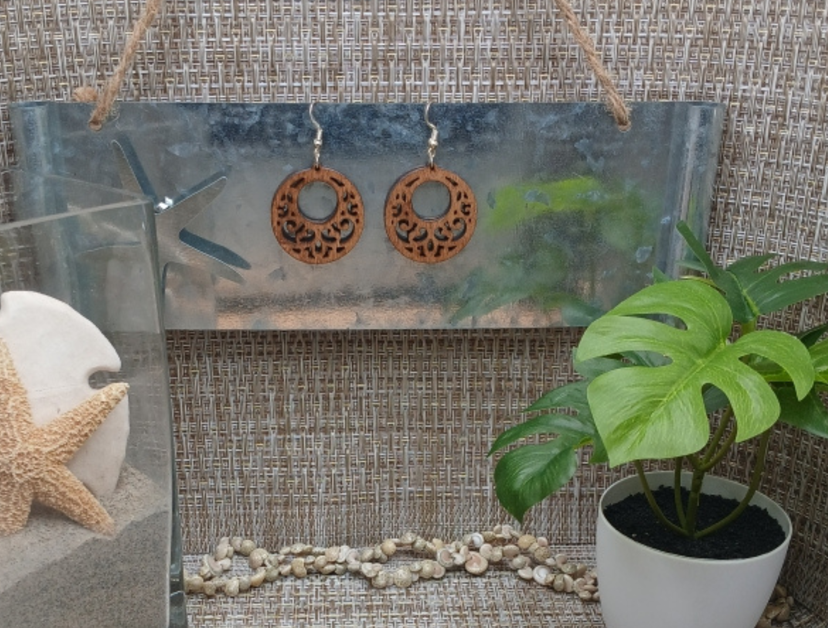 Wooden Dangle Earrings