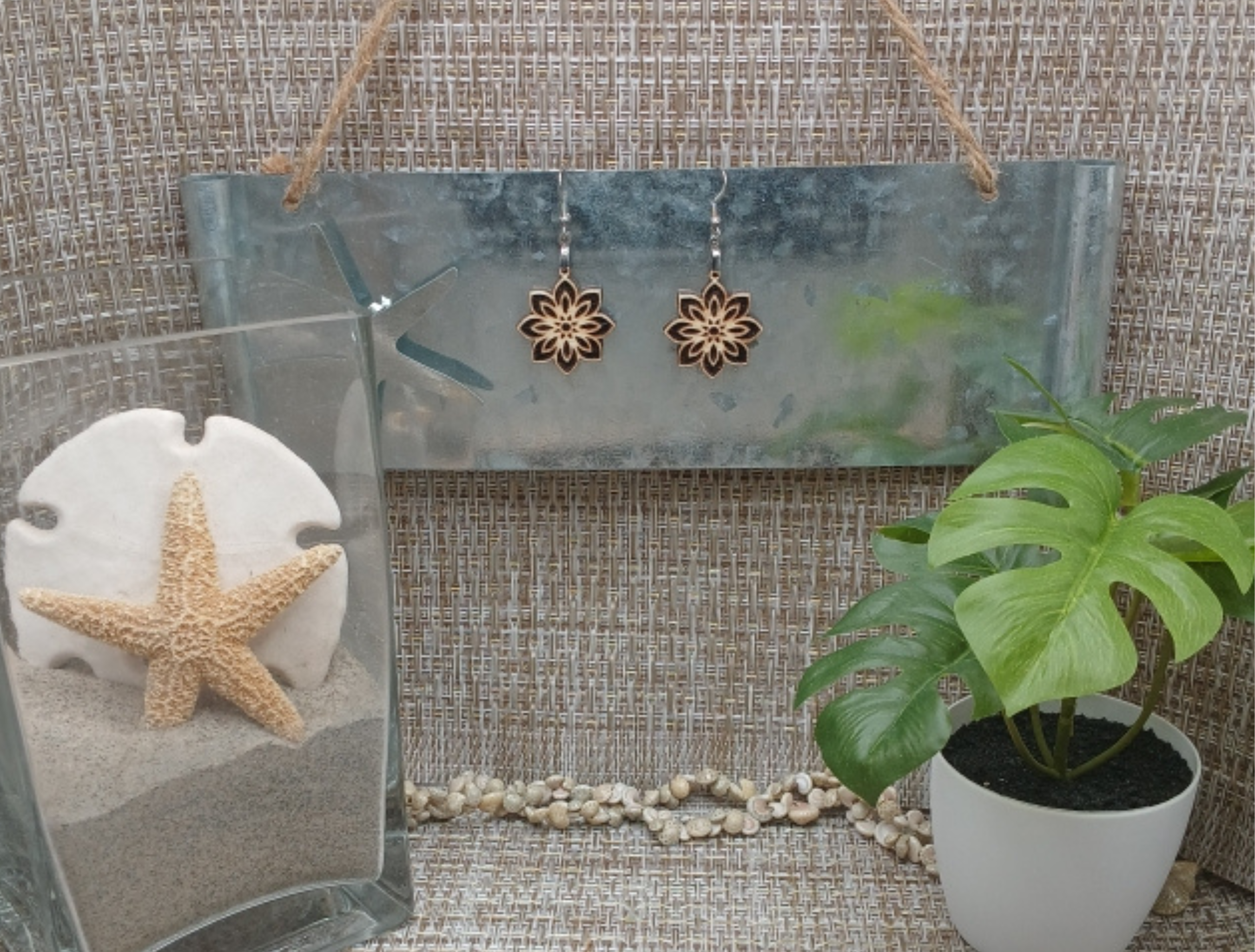 Boho Flower Dangle Earrings