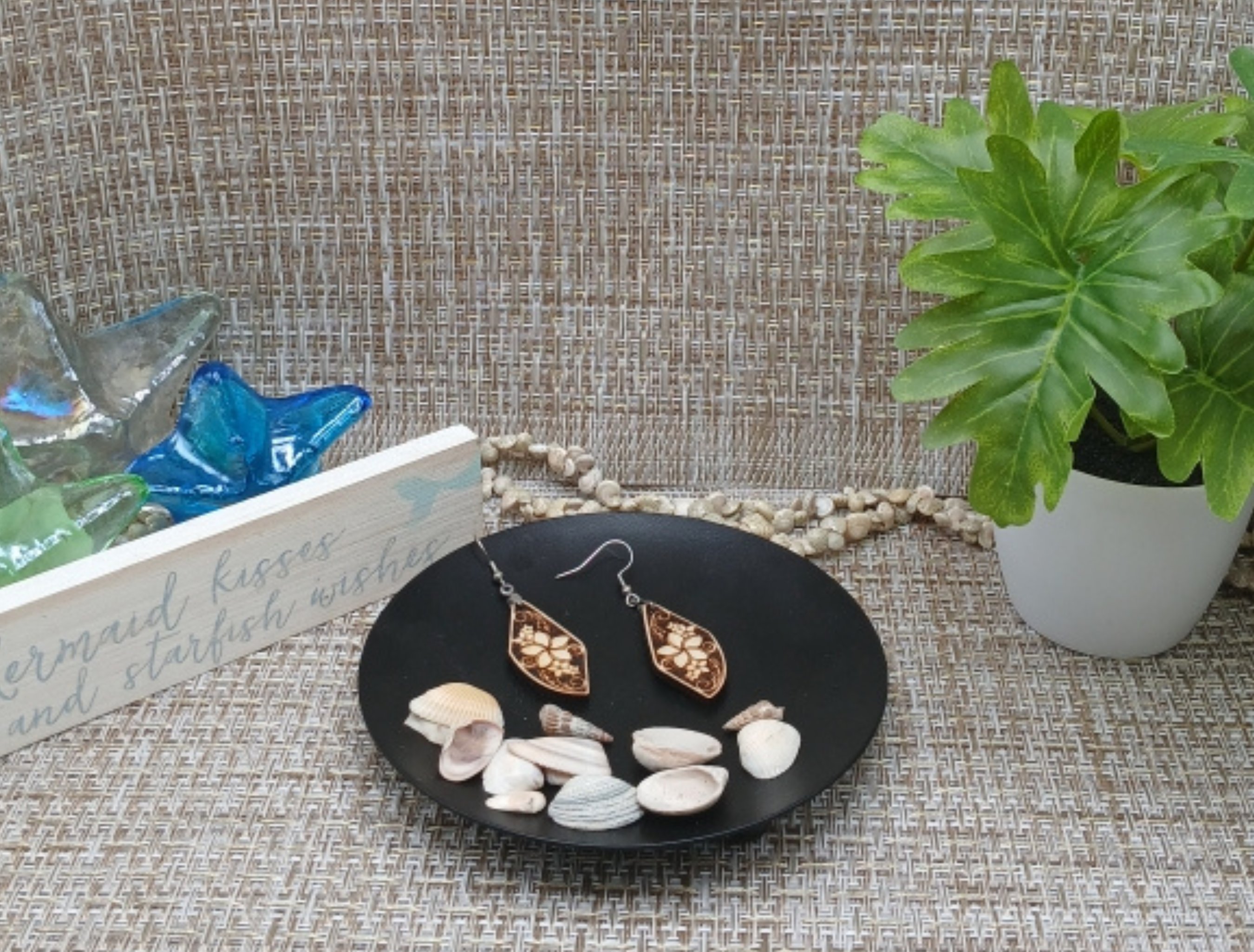 Hawaiian Plumeria Earrings