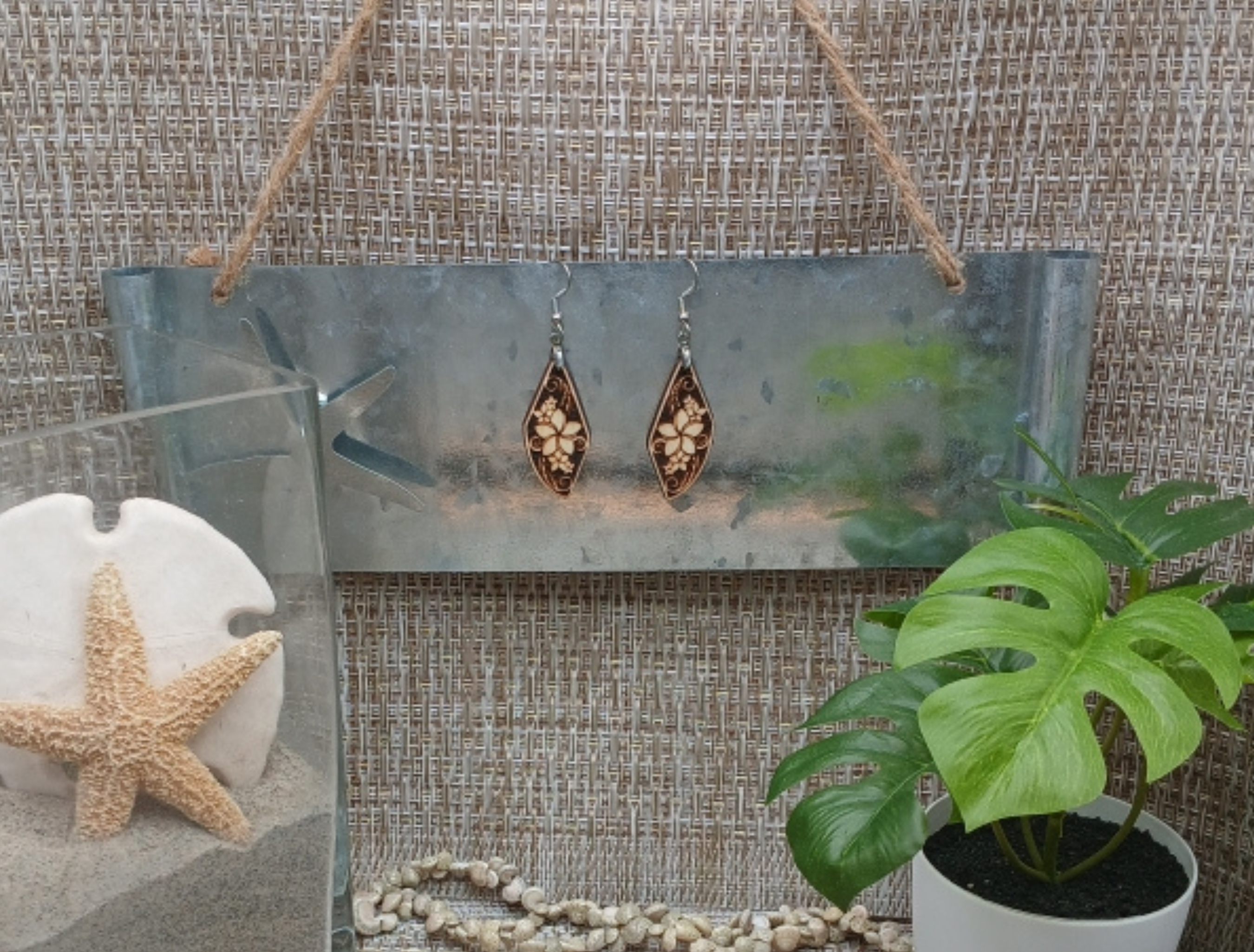 Hawaiian Plumeria Earrings