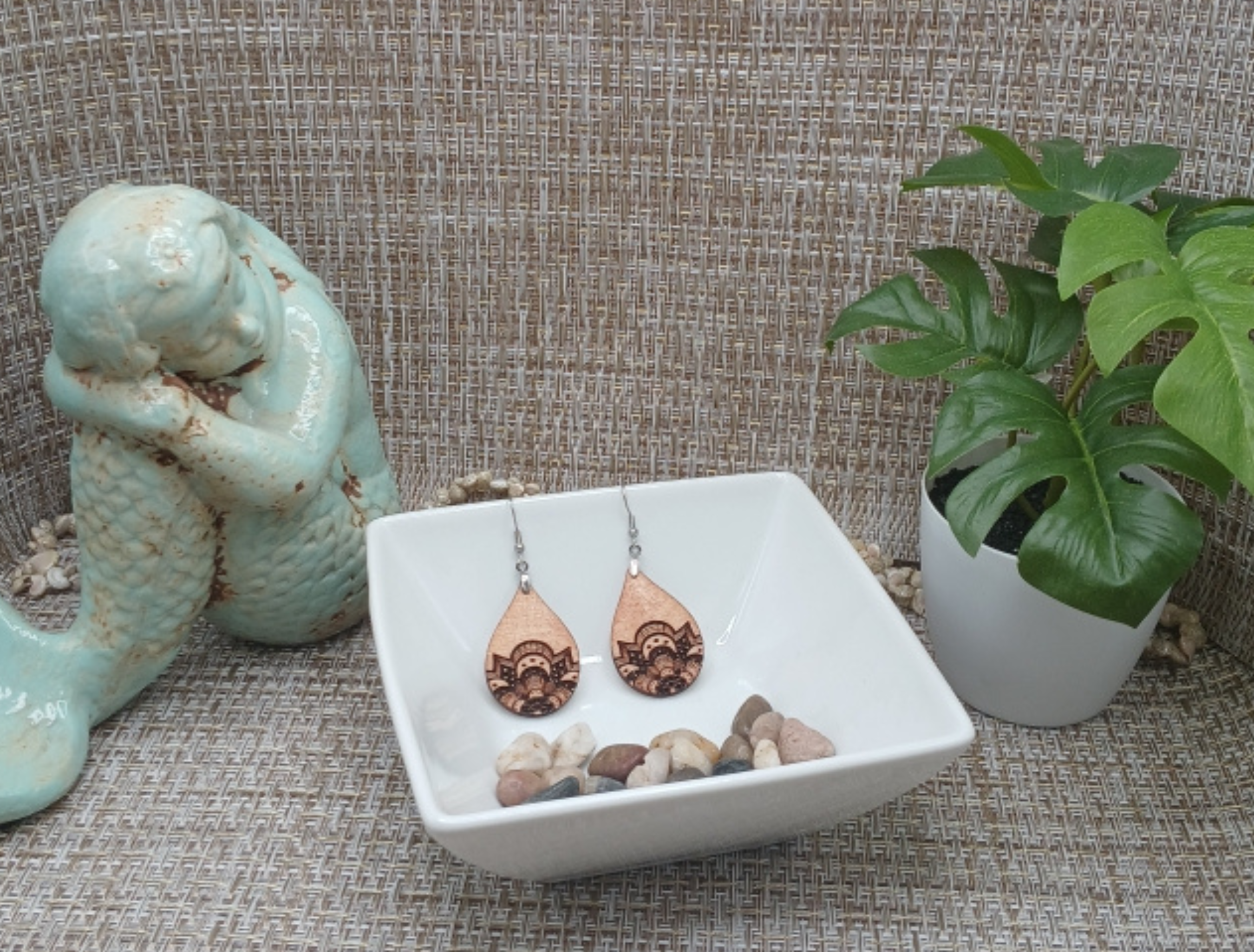 Mandala Teardrop Earrings