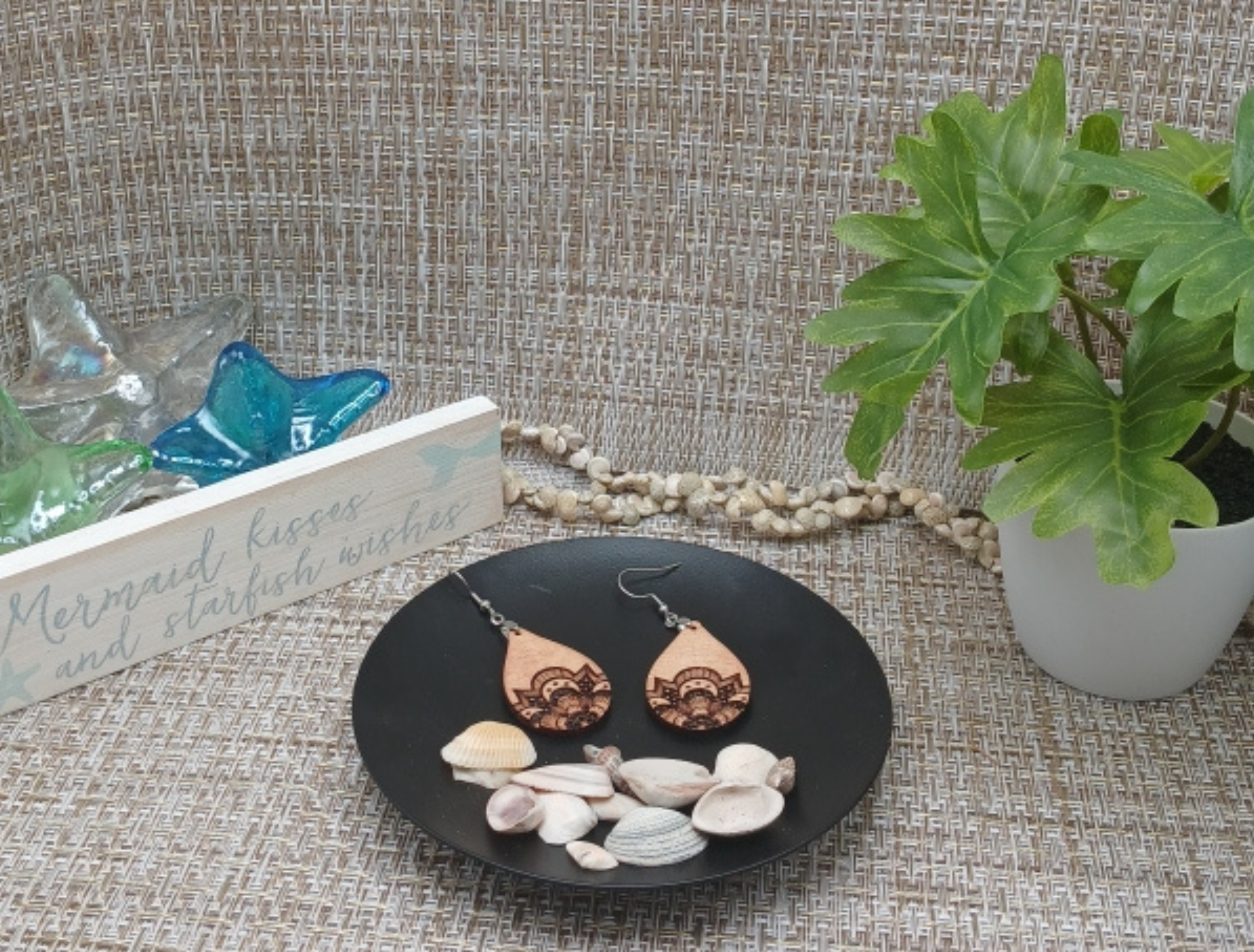 Mandala Teardrop Earrings