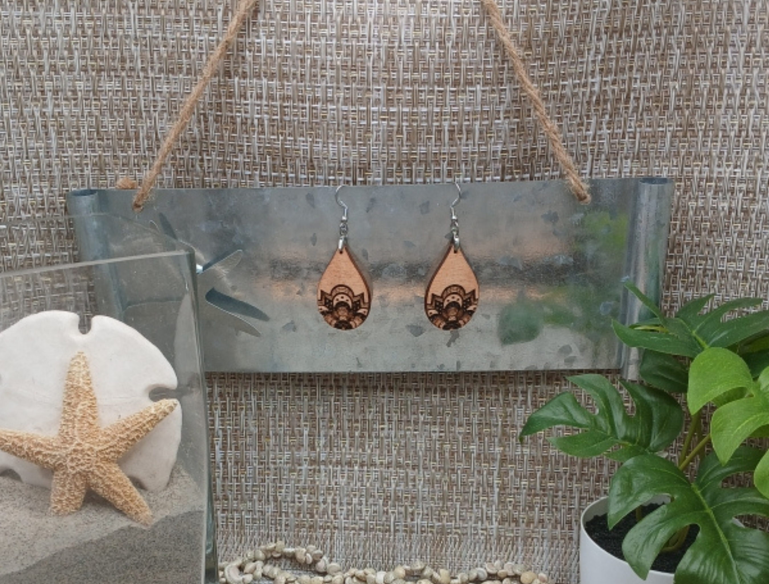 Mandala Teardrop Earrings