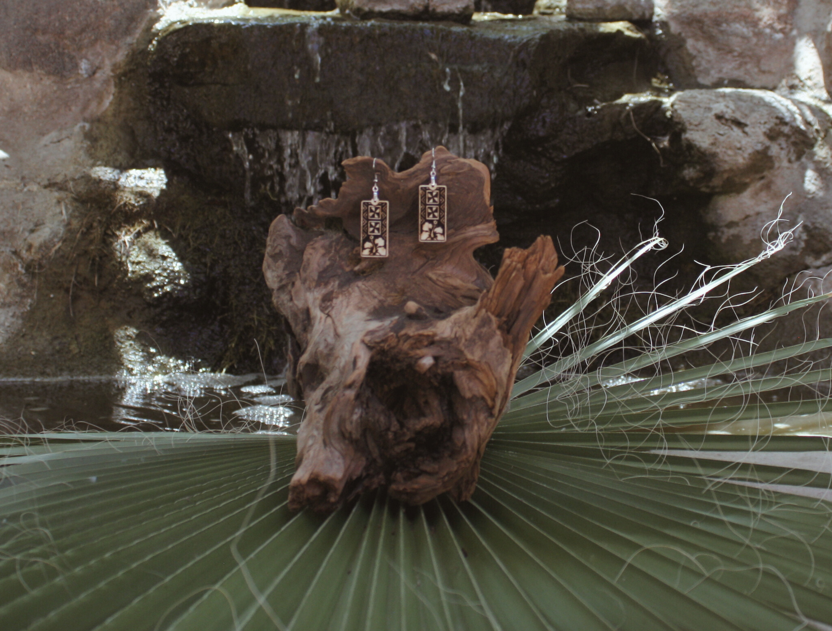Tribal Hibiscus Earrings 