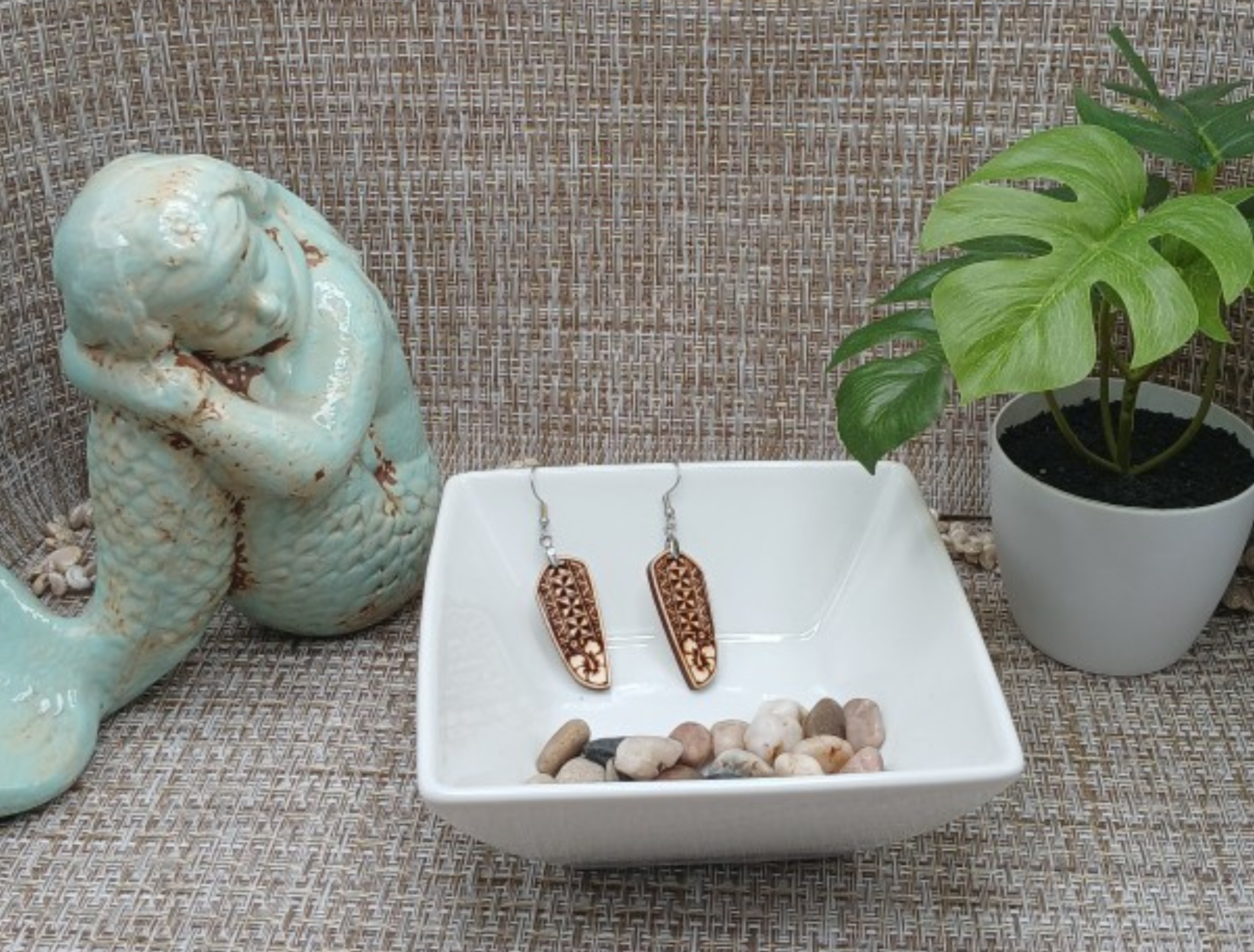 Tribal Hibiscus Earrings