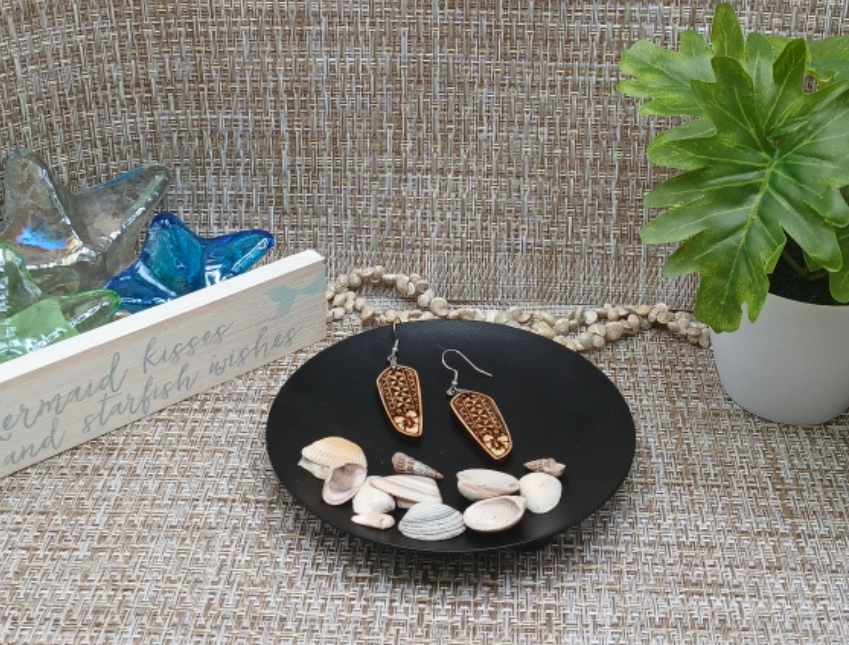 Tribal Hibiscus Earrings