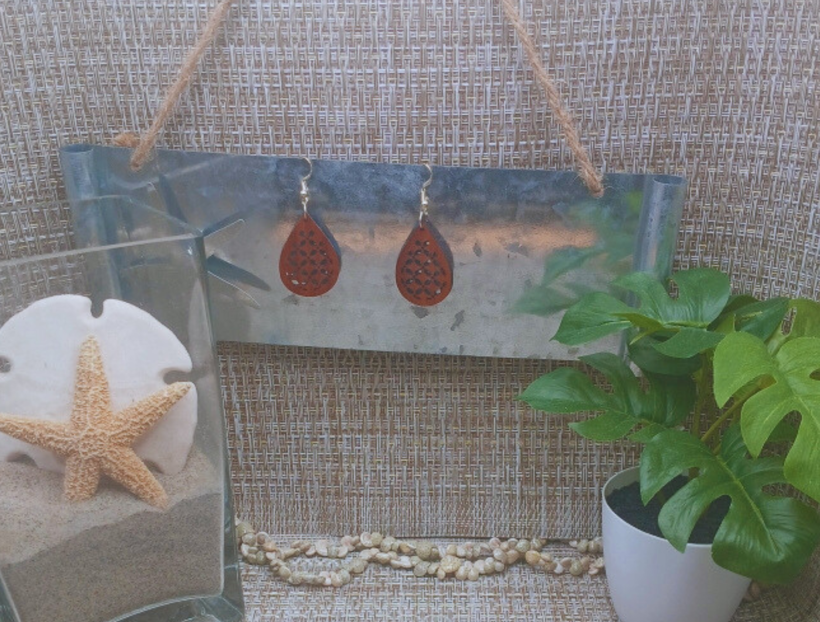 Geometric Teardrop Earrings