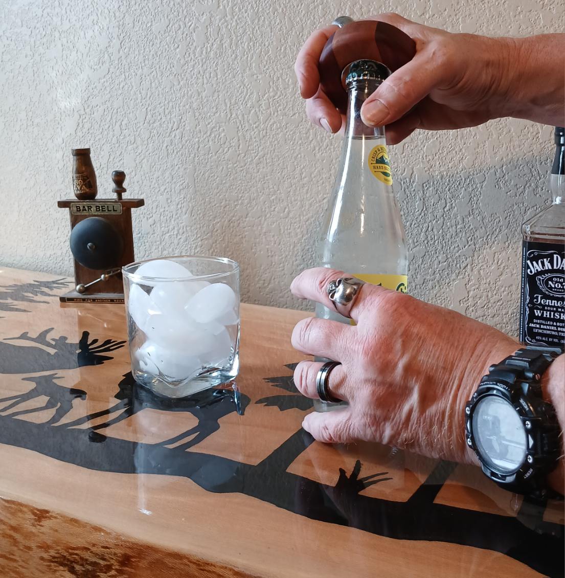 Round Wood Bottle Opener