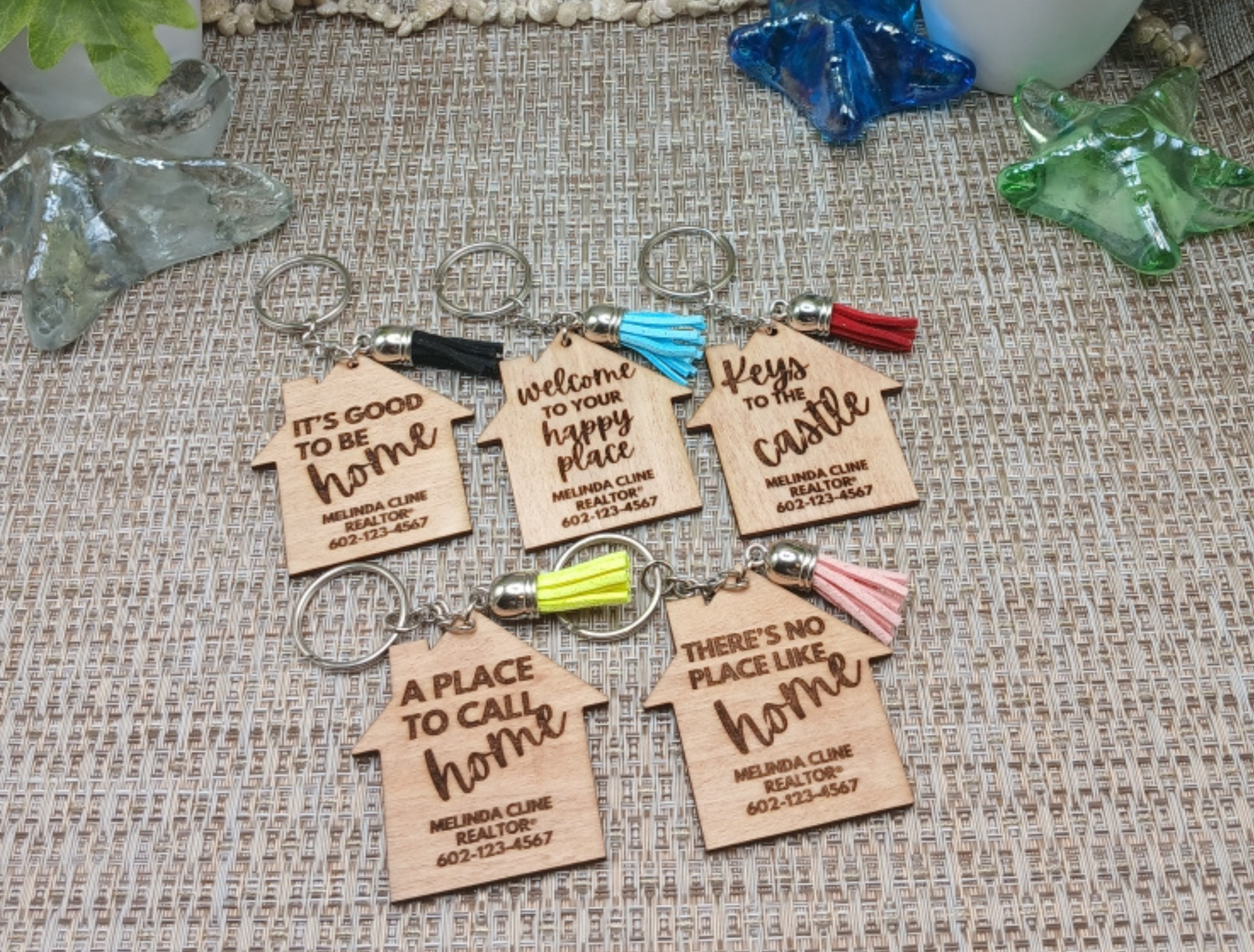 Personalized Keychains with Tassels 