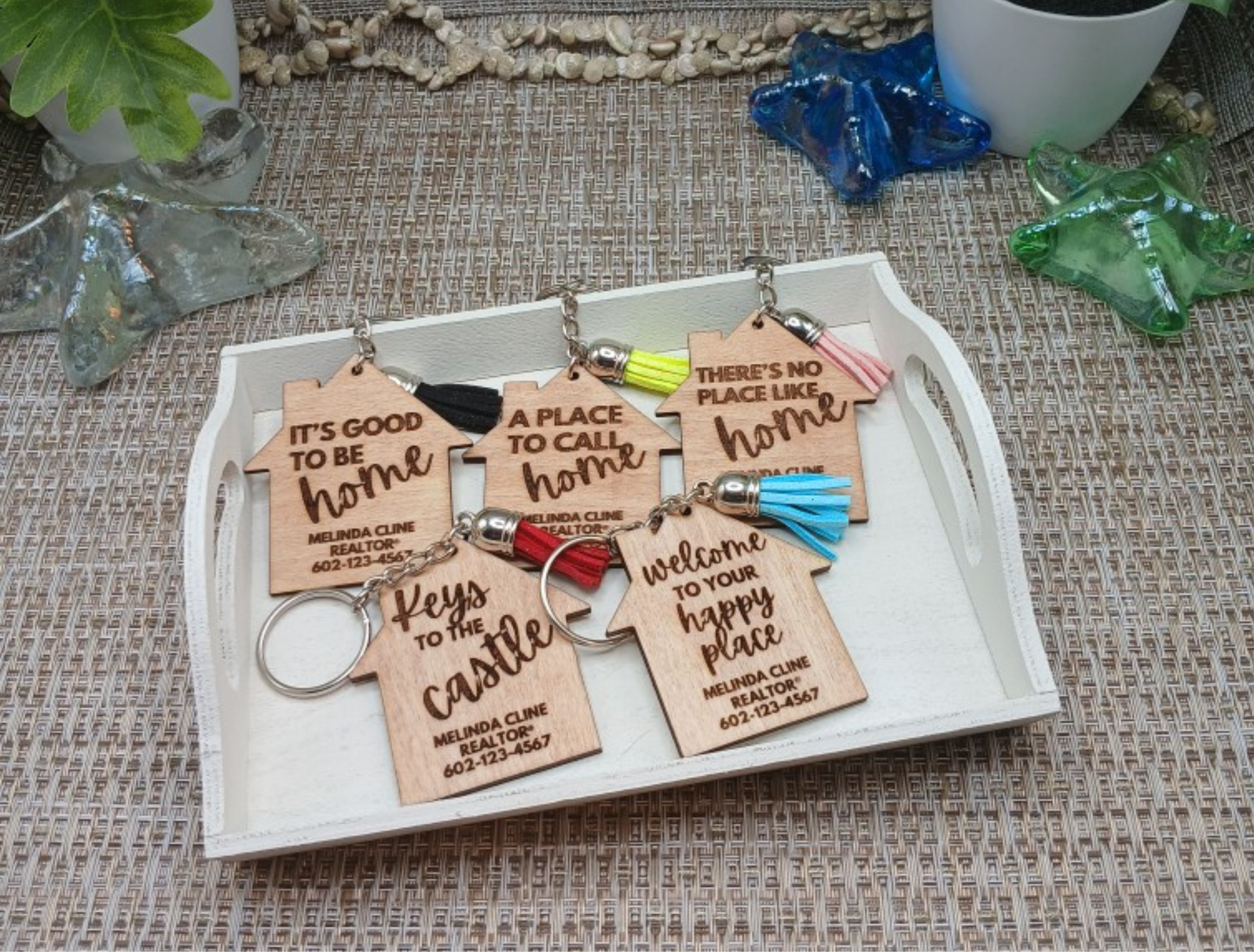 Personalized Keychains with Tassels 