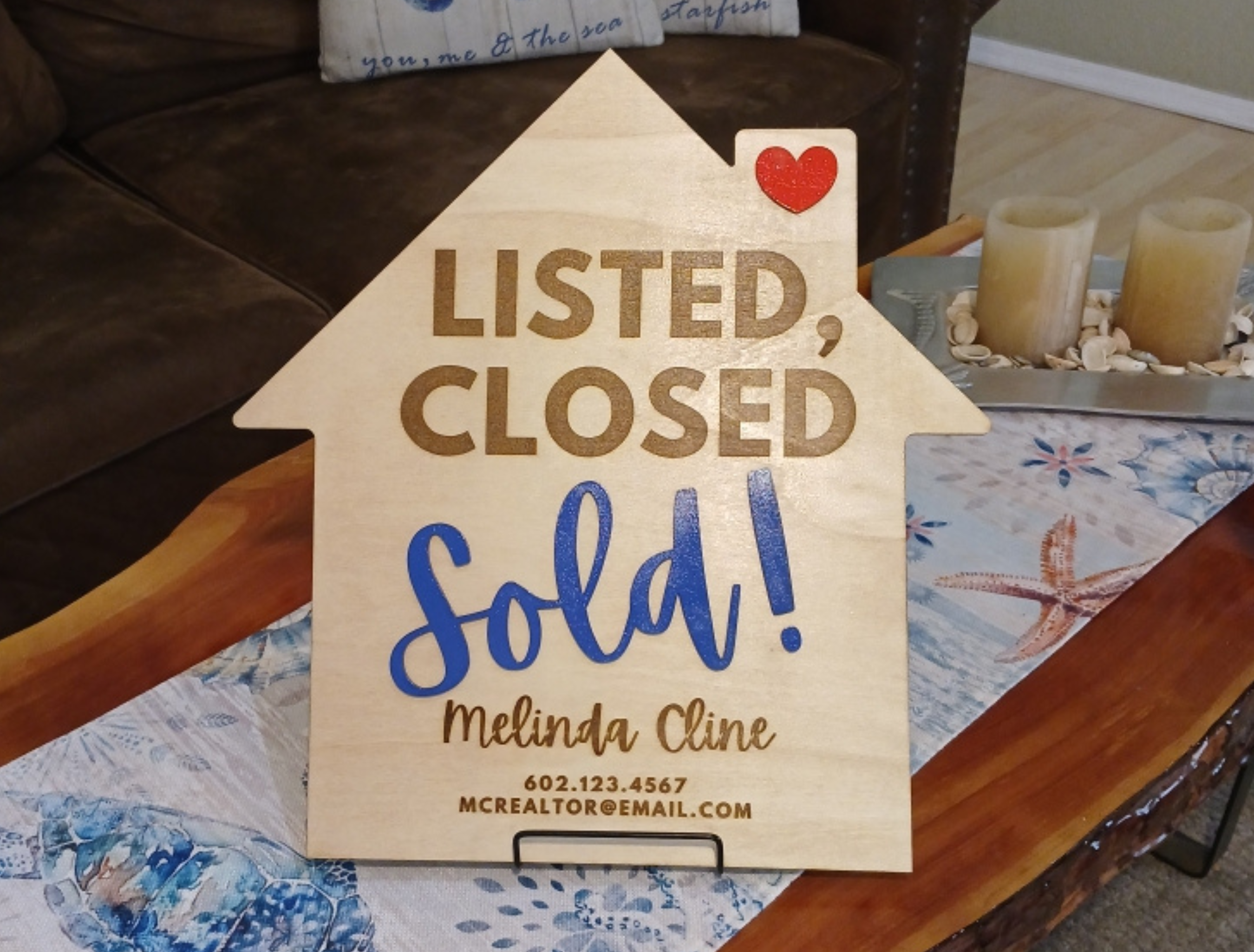 Double-Sided Realtor Closing Sign 