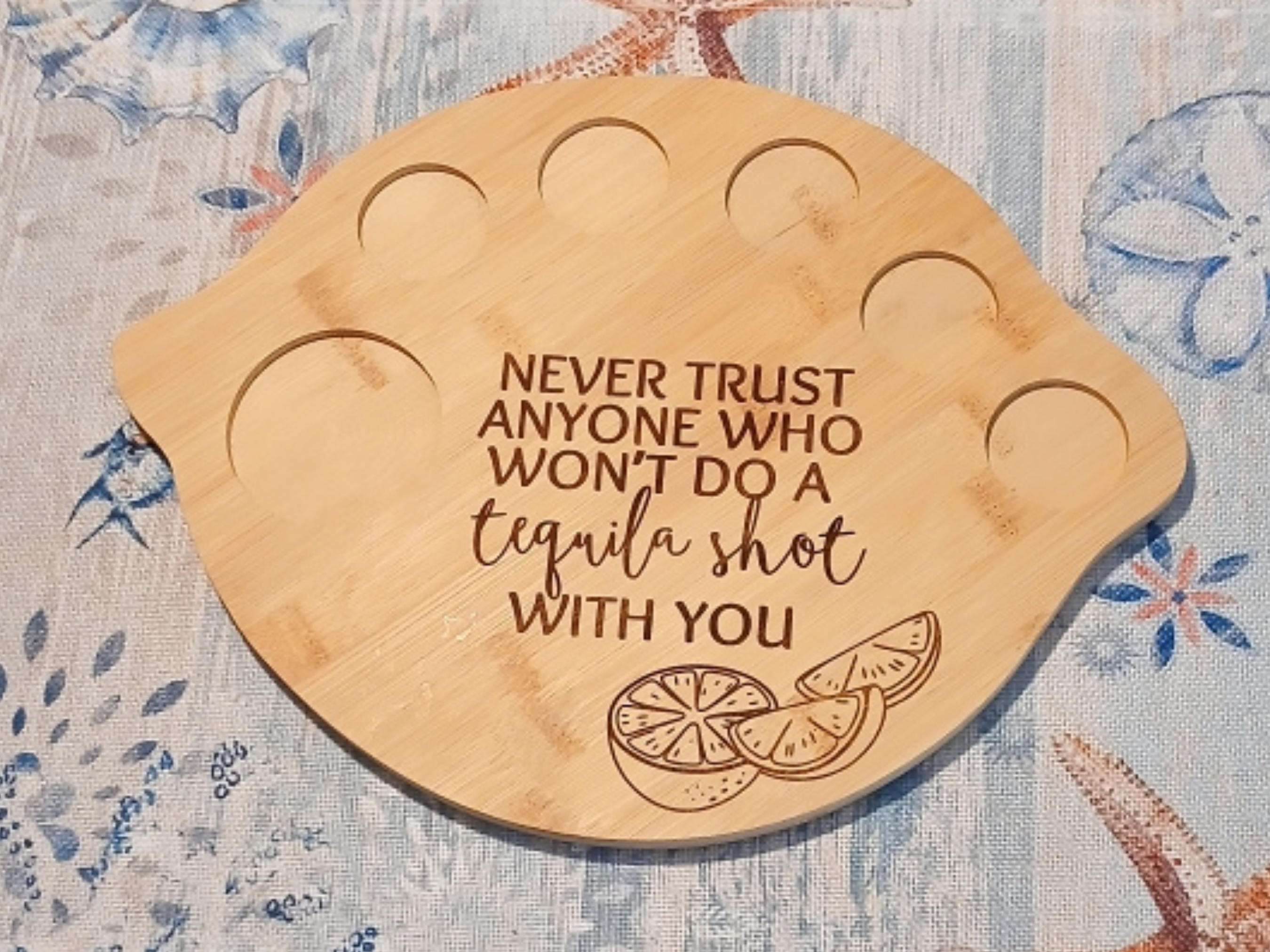 Bamboo Tequila Shot Board