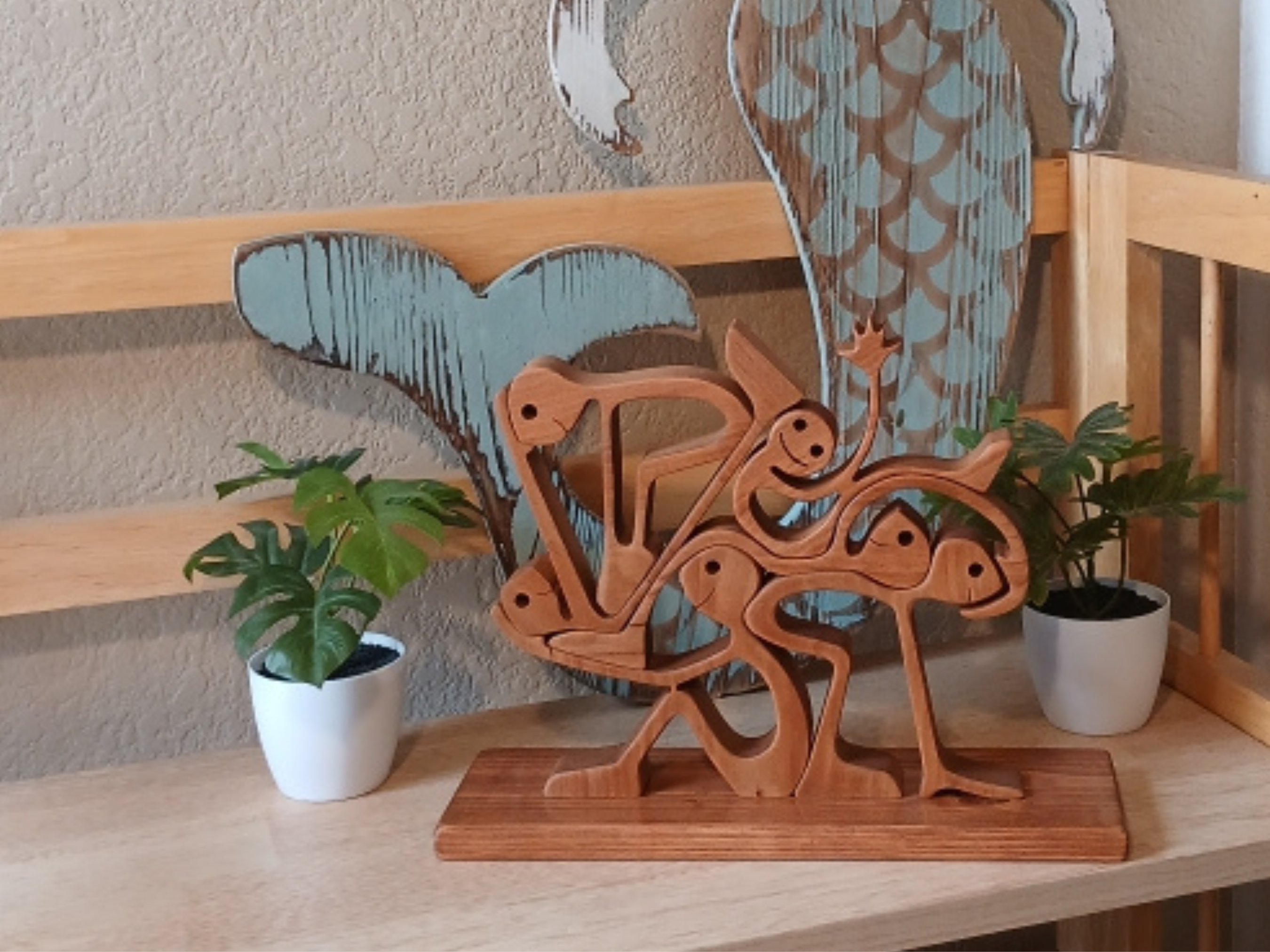 Abstract Wooden Art Figurine
