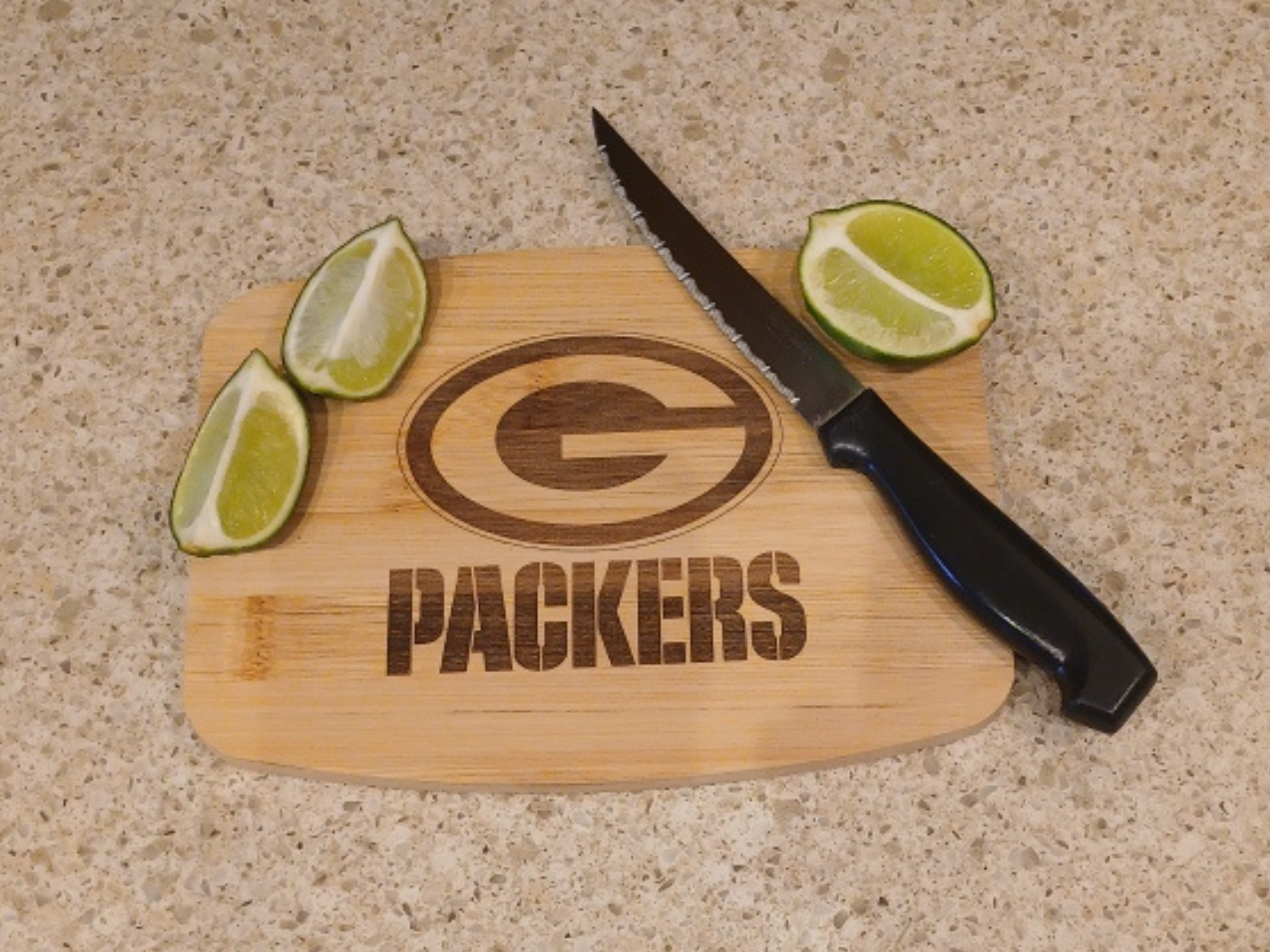 8x6 Bamboo Cutting Board with NFL Team Logo