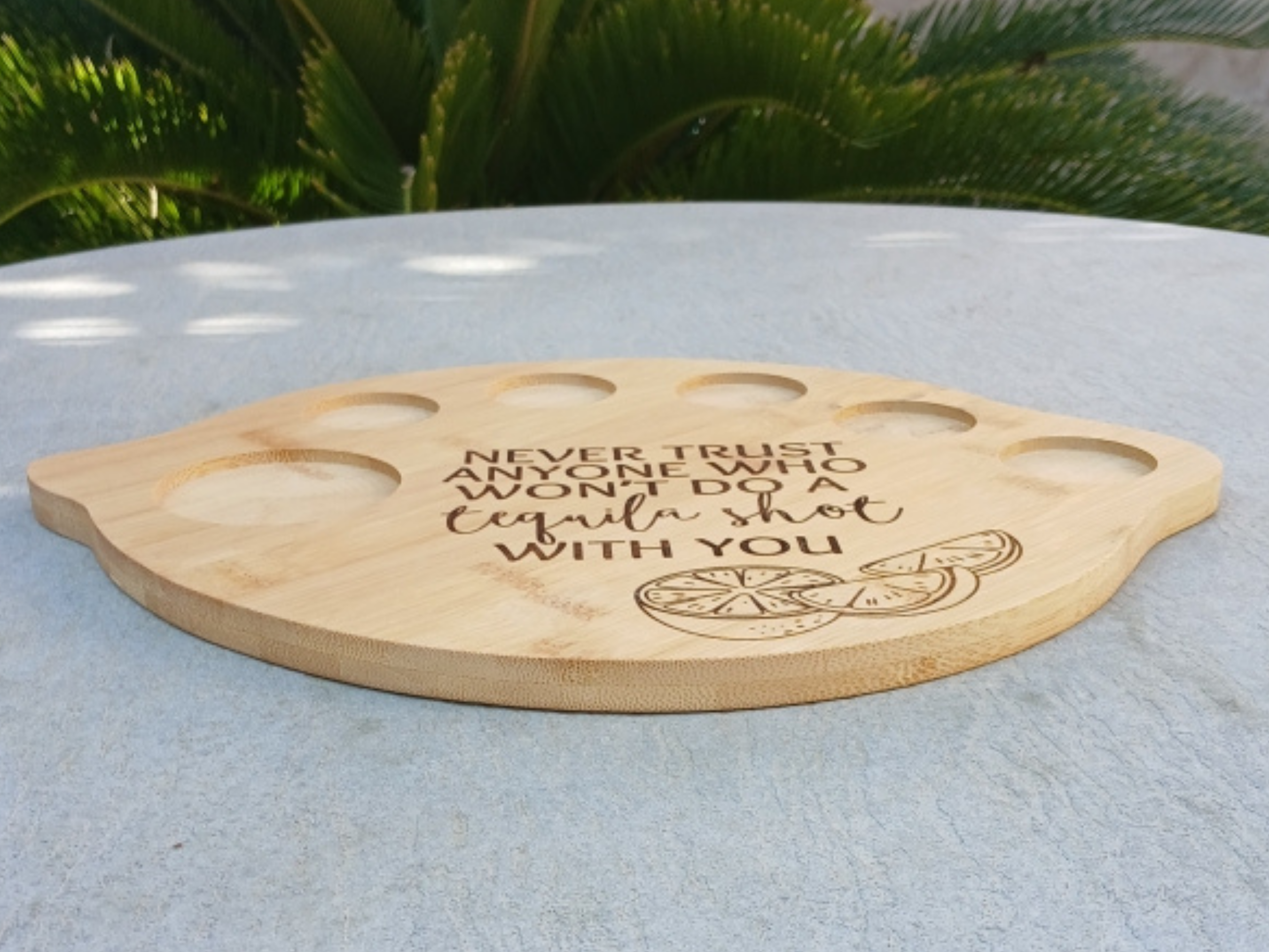 Bamboo Tequila Shot Board