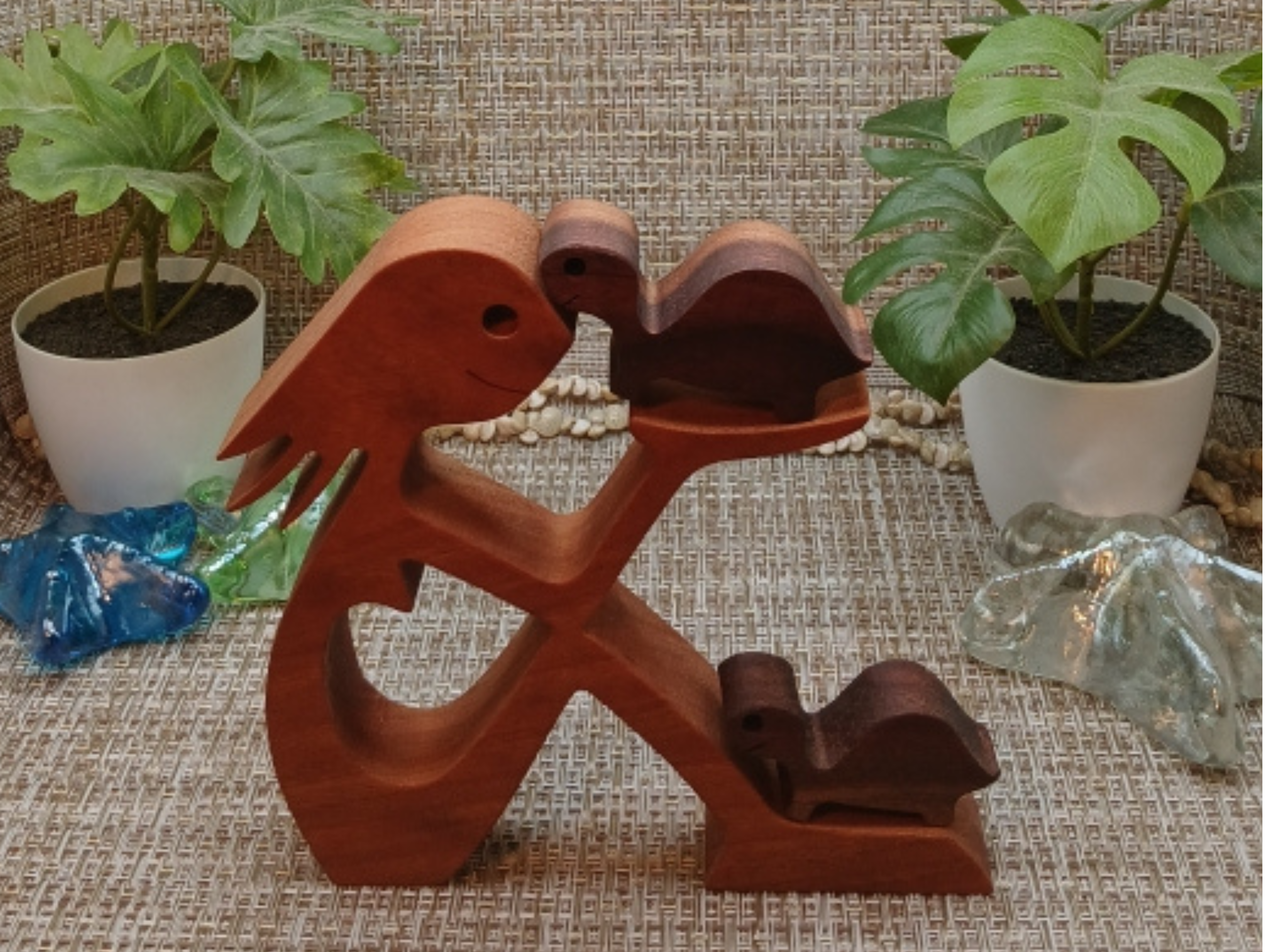 Woman Holding Turtle Figurine