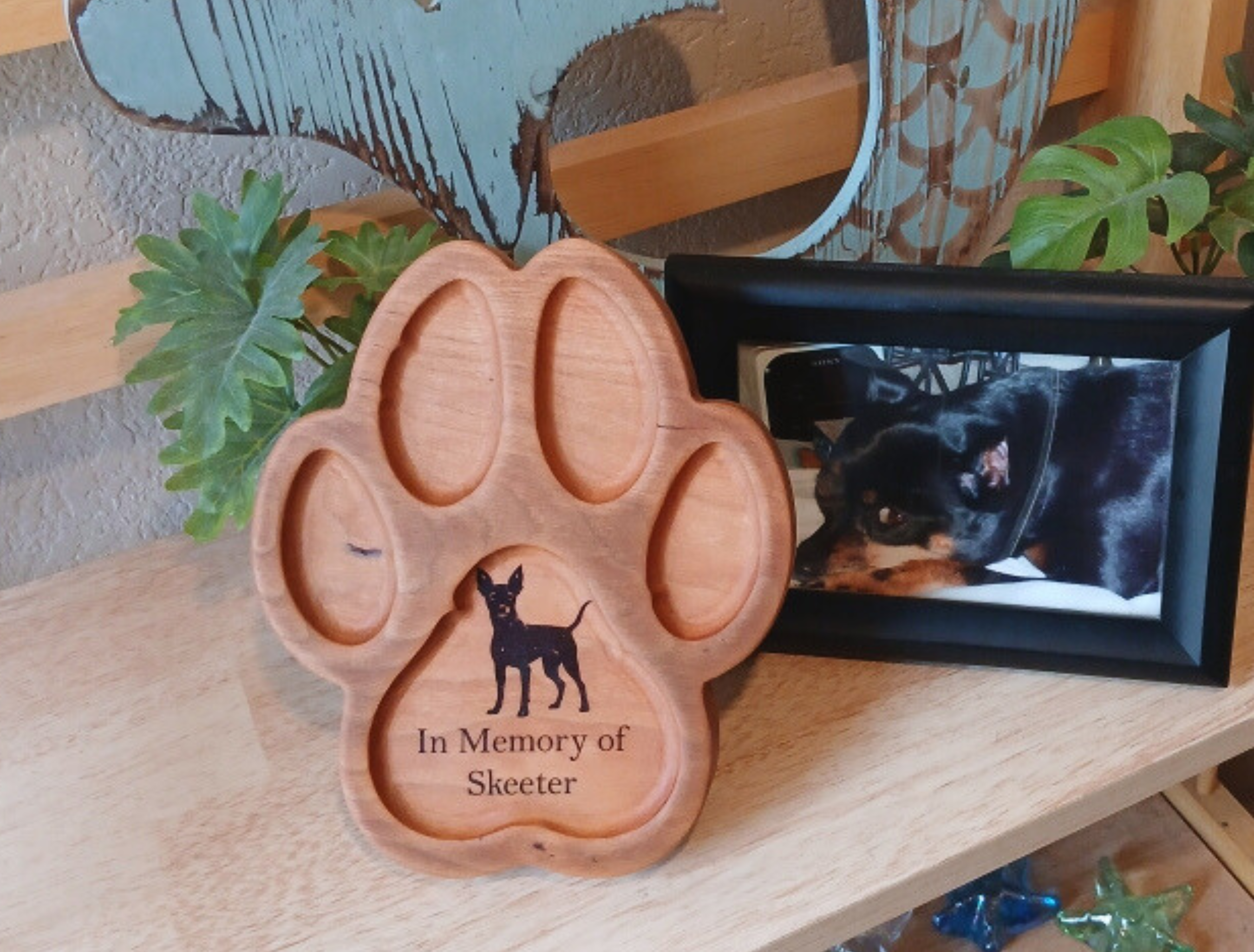 Personalized Engraved Paw Print Pet Memorial