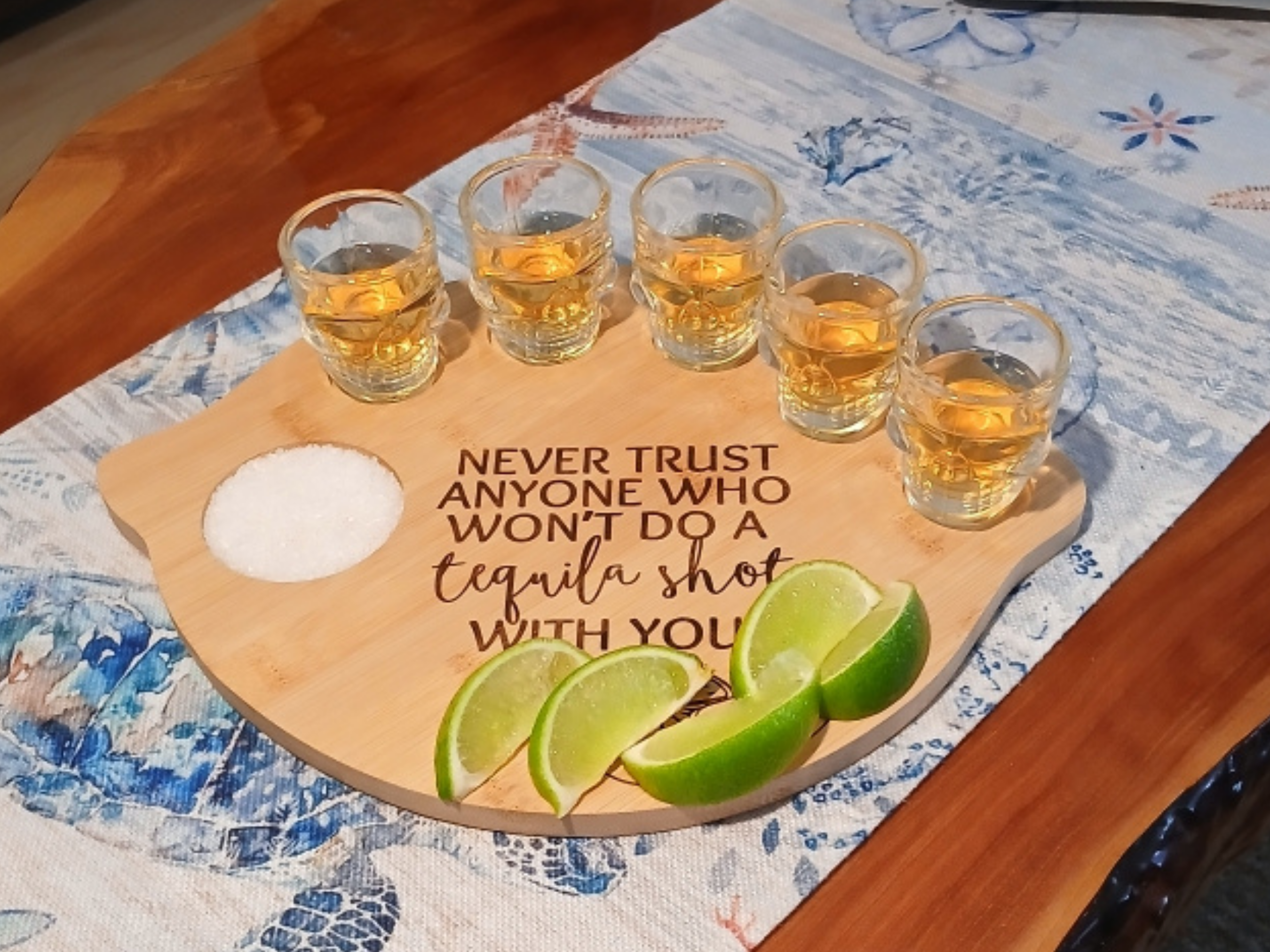 Bamboo Tequila Shot Board