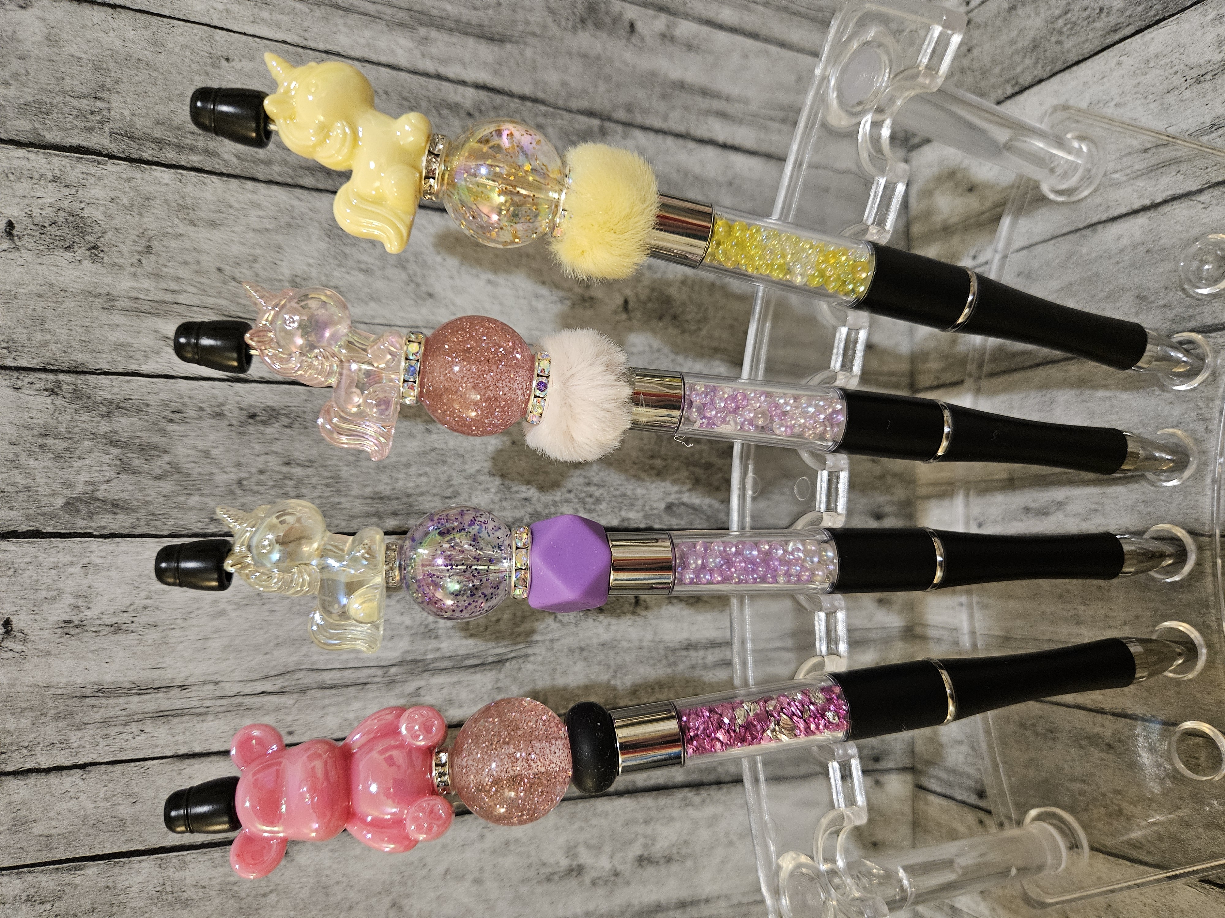 Bear & Unicorn Snow Globe Pens